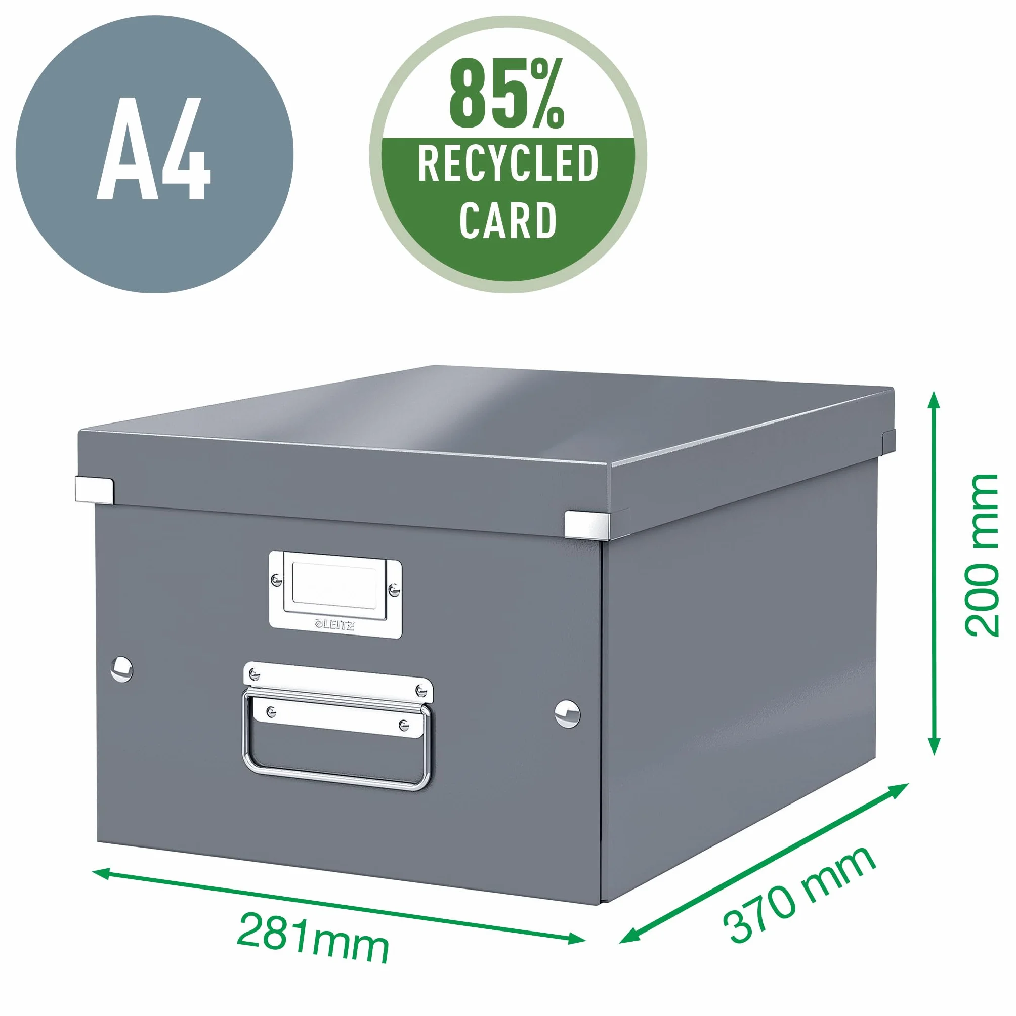 Leitz Pudełko do przechowywania A4 Click and Store Range średnie czarne