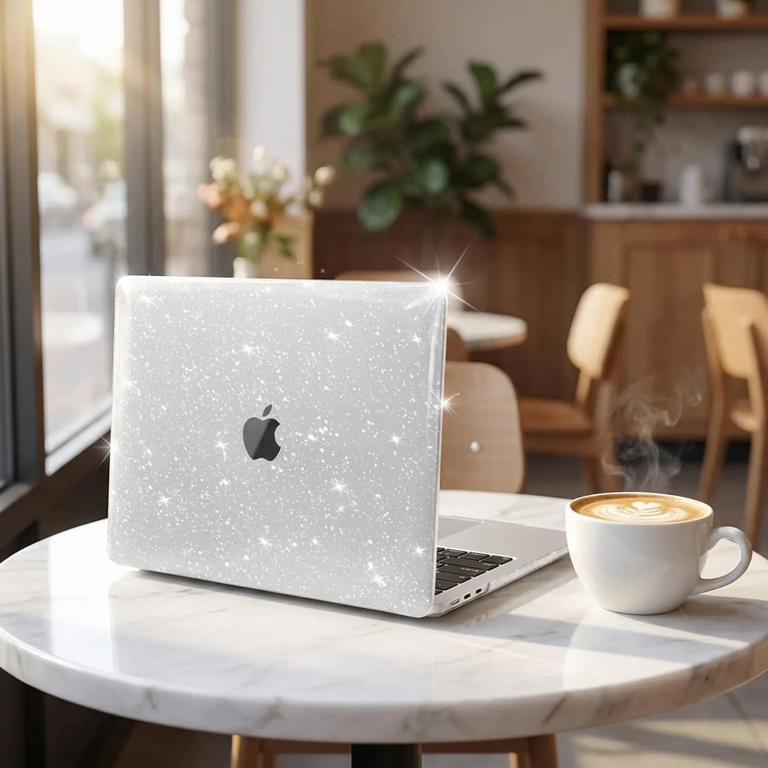 MOSISO Etui kompatybilne z MacBook Air 34.5 cm 2022-2024 M3 A3113 M2 A2681 twarda obudowa z tworzywa sztucznego przezroczysta