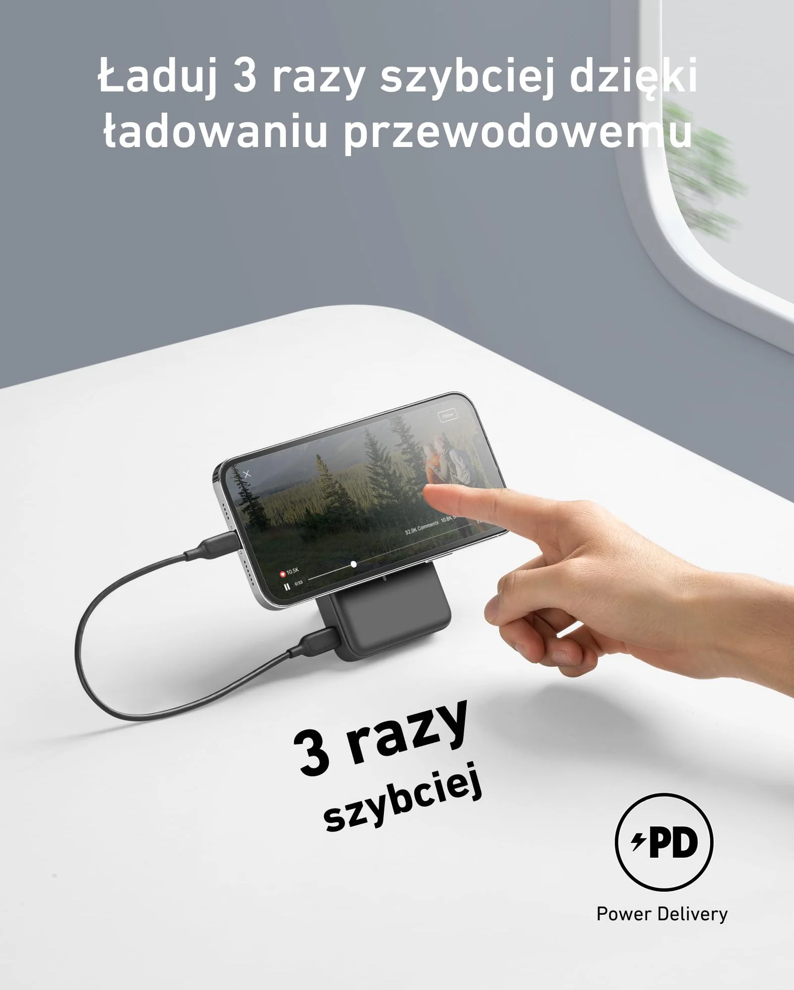 Anker 633 Magnetic Battery, 10 000 mAh, składany, magnetyczny powerbank, kompatybilny tylko z iPhone 16/15 Pro / 15 Pro Max / 14/14 pro