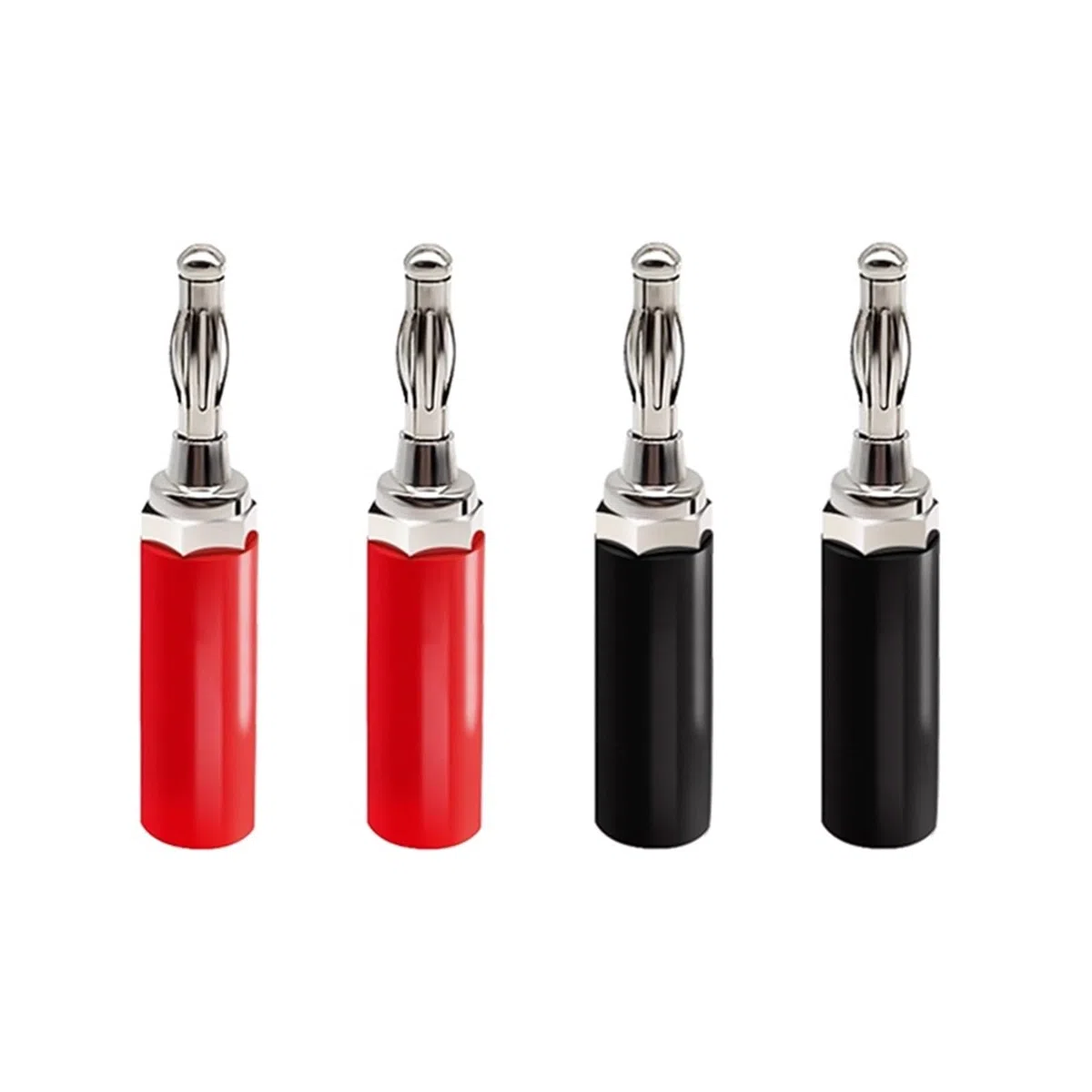 20/80/200 szt. 4 mm Kabel adaptera kabla audio Złącze głośnika Nikl/chromowanie terminal jack audio bananowy(40 Black)