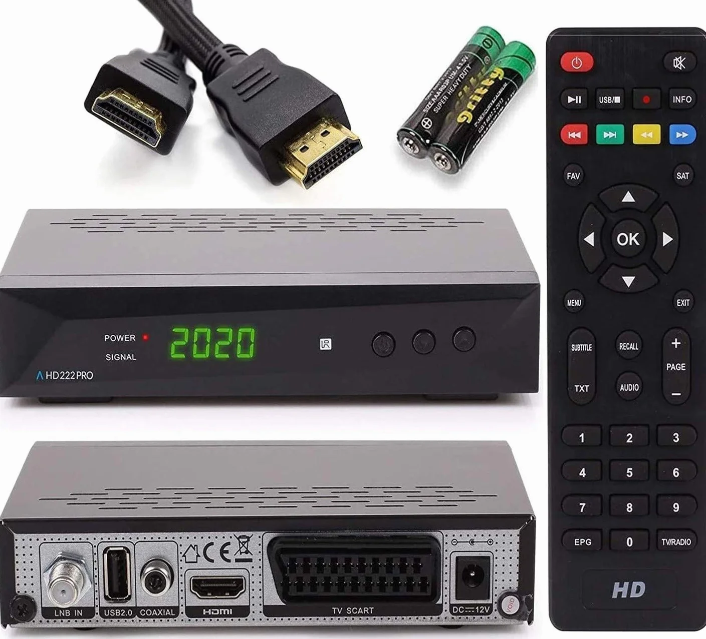 Anadol HD 222 Pro Odbiornik cyfrowy telewizji satelitarnej PVR 1080p HDTV DVB-S/S2 HDMI SCART USB