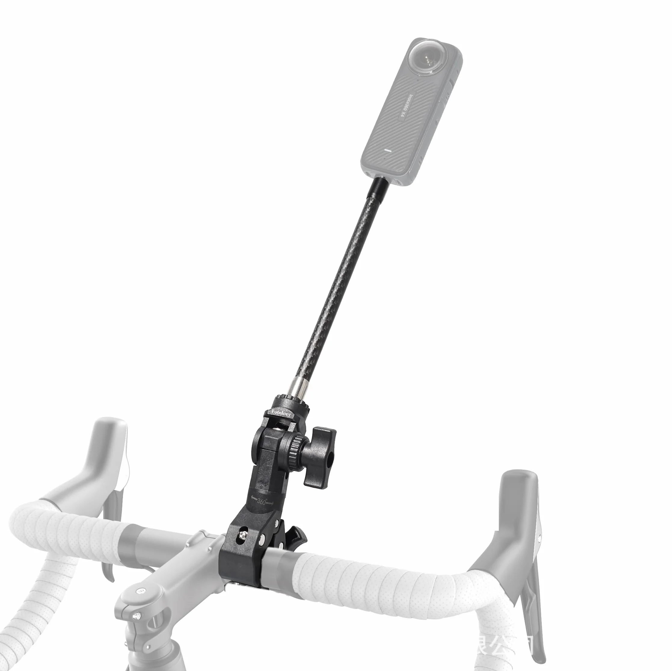 360 uchwyt na kamerę motocyklową, uchwyt na kierownicę rowerową do Insta360 X5, X4, X3, X2, Ace Pro, Ace, GoPro z drążkiem przedłużającym