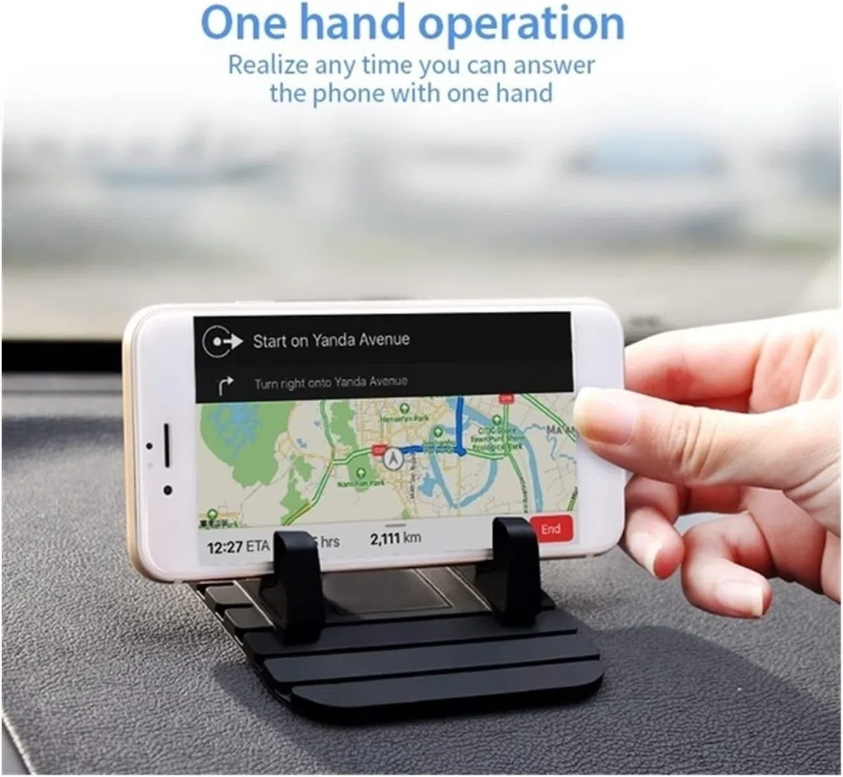 Uchwyt Telefon Antypoślizgowa mata silikonowa do samochodu Pad Deska rozdzielcza Uchwyt stojaka na telefon Uniwersalny uchwyt GPS Do Samochodu(Blue)
