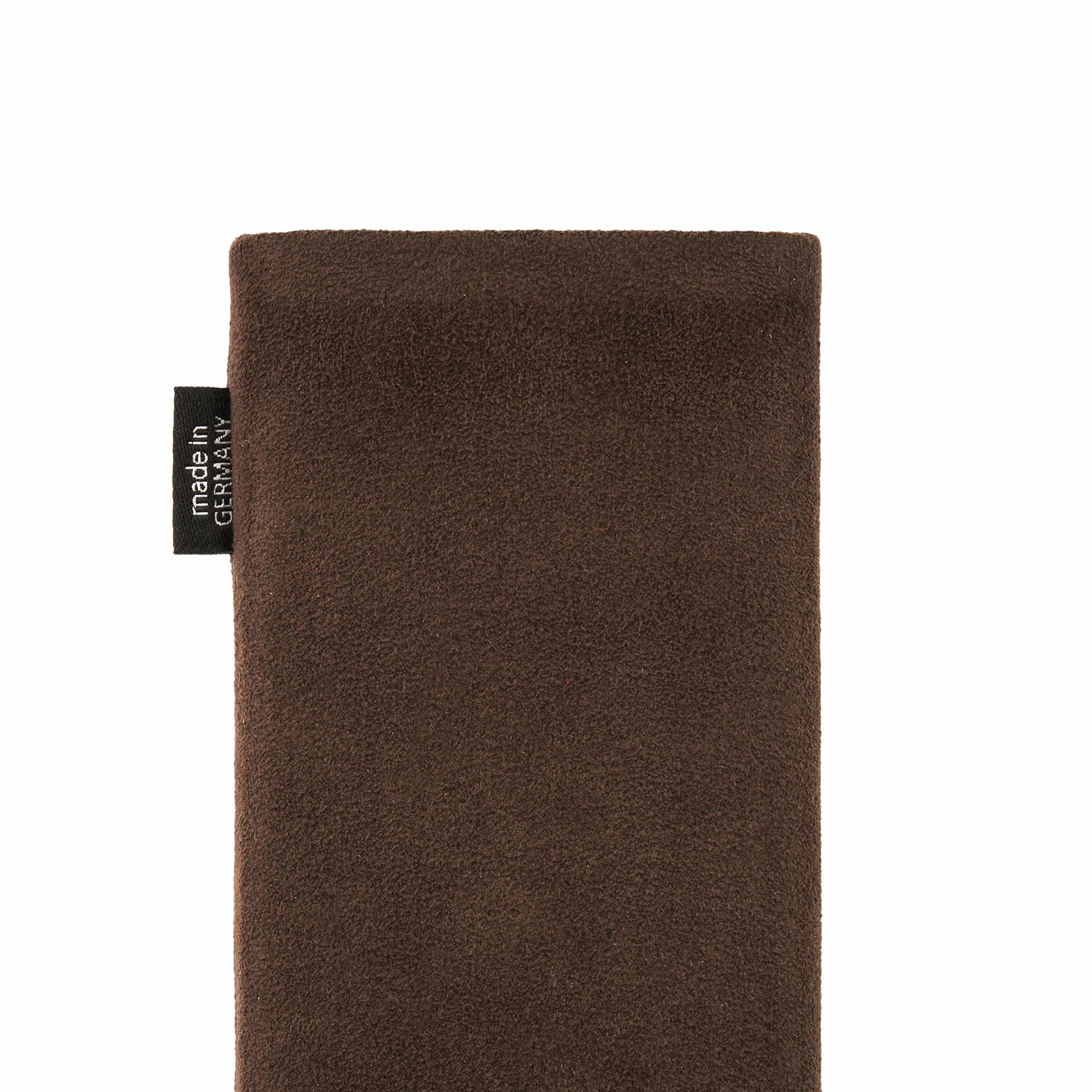 fitBAG Classic Brązowy Pokrowiec na Telefon Komórkowy do Onyx Boox Palma 2 Pro z Alcantary i Podszewką z Mikrofibry