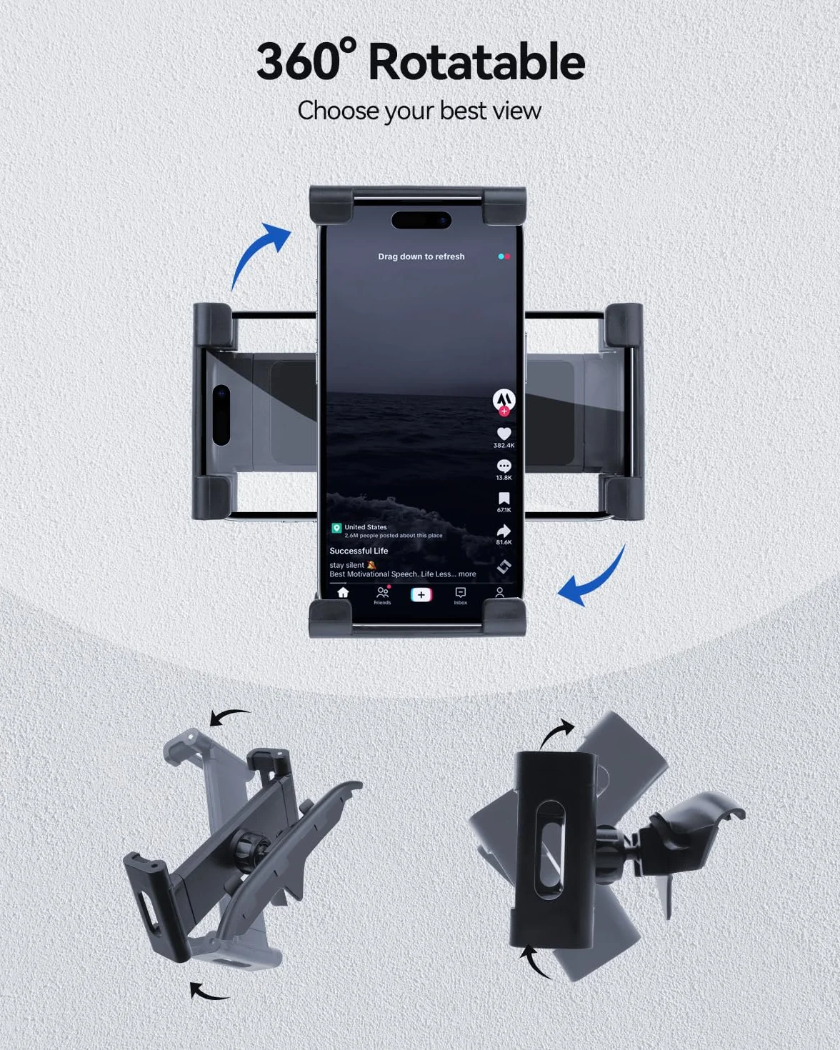 Regulowany uchwyt do tabletu Tesla Model 3/Y/X/S akcesoria do iPada, Samsung, Android