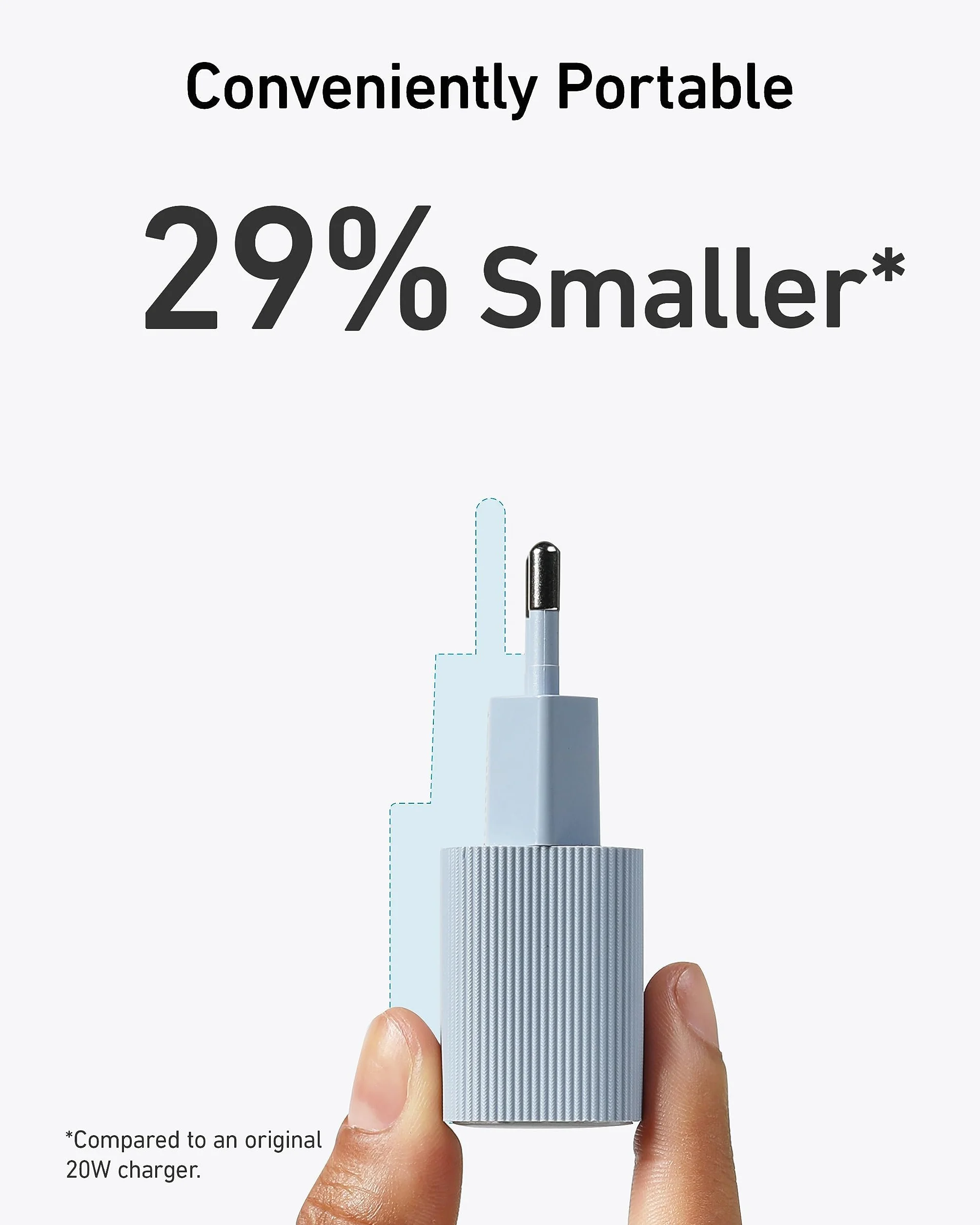 Kostka USB C Anker Nano, szybka ładowarka USB C o mocy 30 W ze składaną wtyczką, szybkie ładowanie PIQ 3.0 i PPS