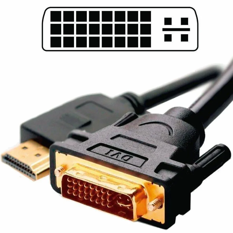 KALEA-INFORMATIQUE Kabel DVI męski (DVI-I Dual Link 24+5) do HDMI męski (19 punktów). Długość kabla 1,8 m