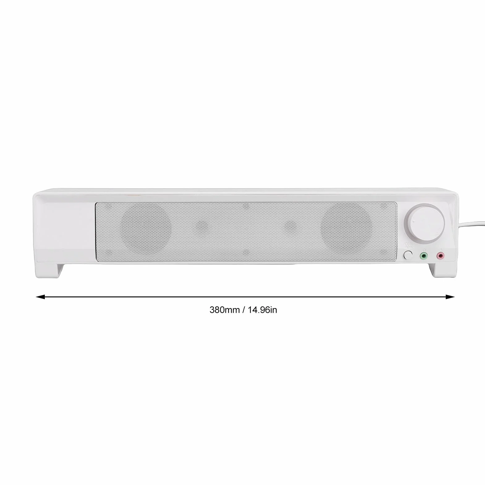 Dilwe Soundbar do Komputera, materiał ABS, Czysty Dźwięk z Basem, Wejście USB do Komputera Stacjonarnego i Gier