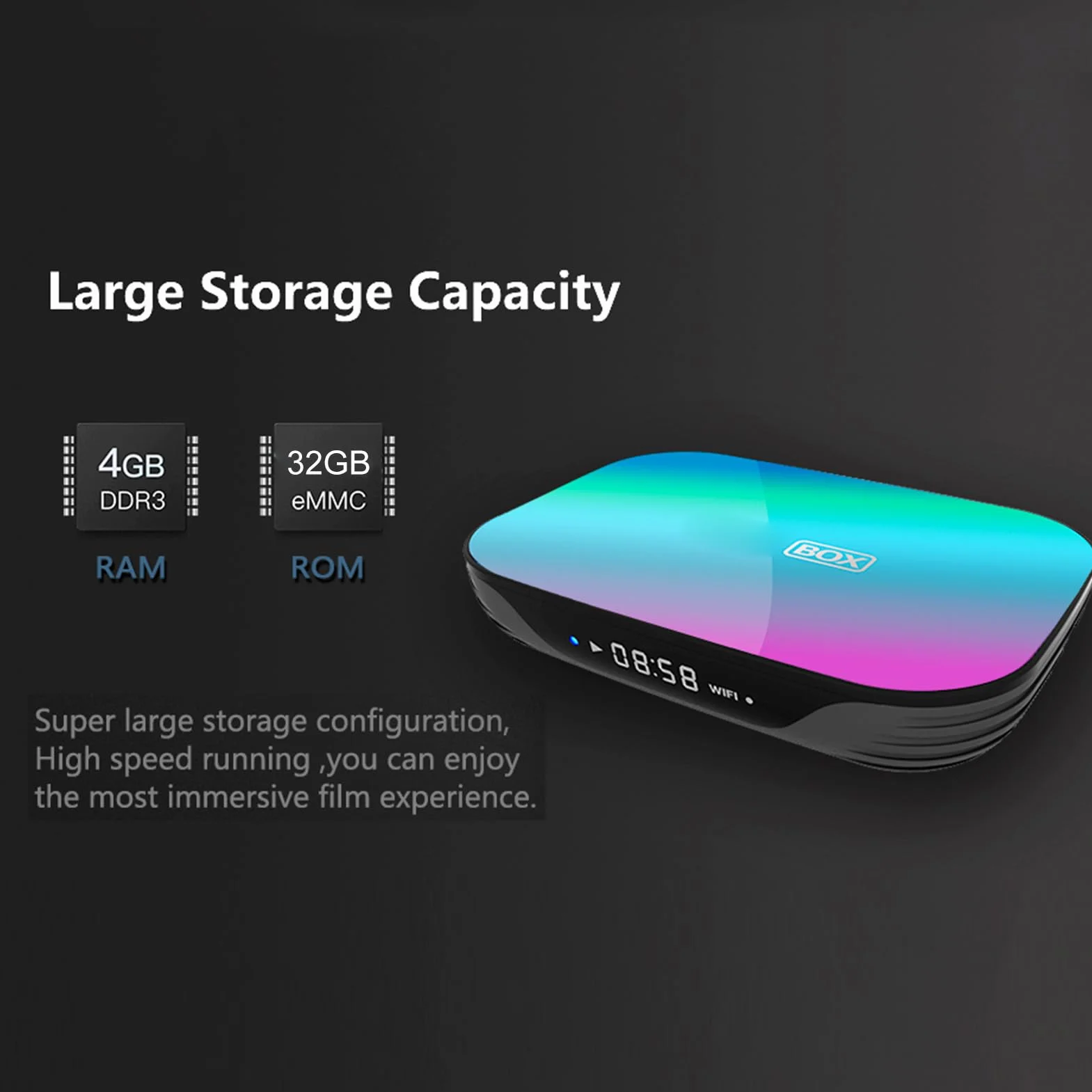 Jectse TV, Pudełko 4 GB DDR3, Czterordzeniowy Dekoder S905X3 8K z Podwójnym WiFi Gigabit Ethernet 2,4G 5G dla Domu (4+32G wtyczka UE)