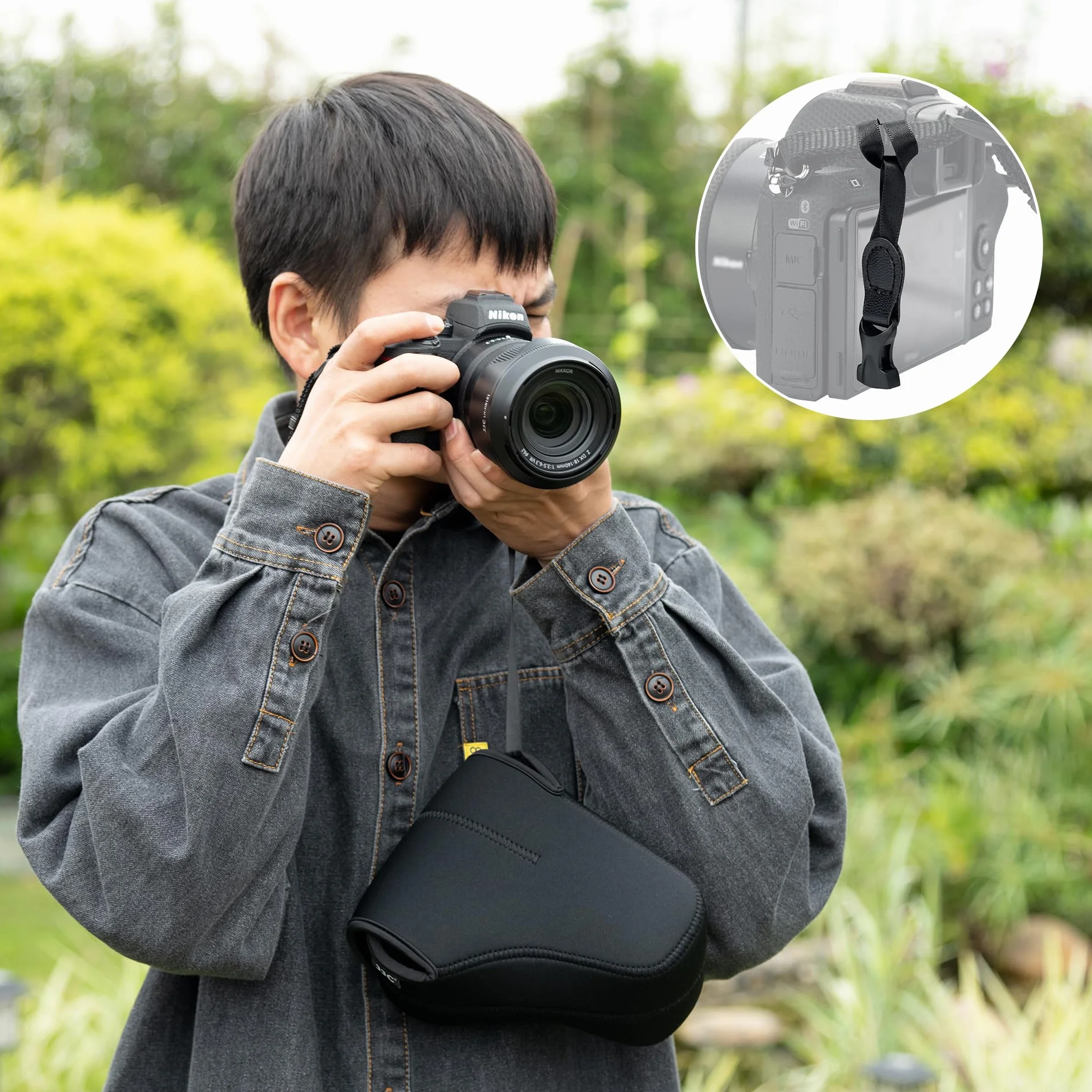 JJC Neoprenowy Etui na Aparat do Fujifilm X-T3, Nikon Z7, Canon R10, Sony A7
