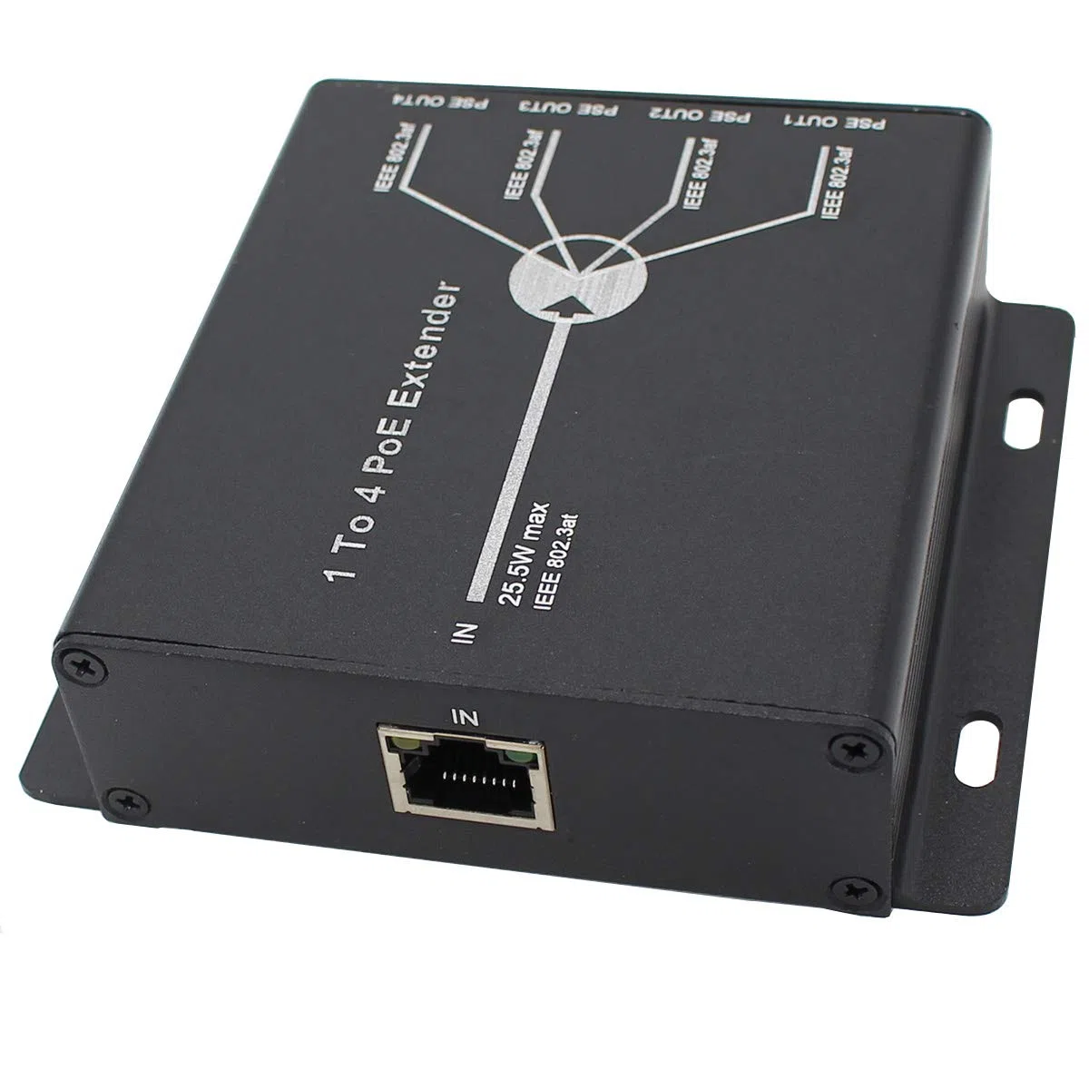 POE Przedłużacz RJ45 4-portowy 10/100M IEEE802.3at (Power AP, kamera IP, telefon IP i inne urządzenia sieciowe