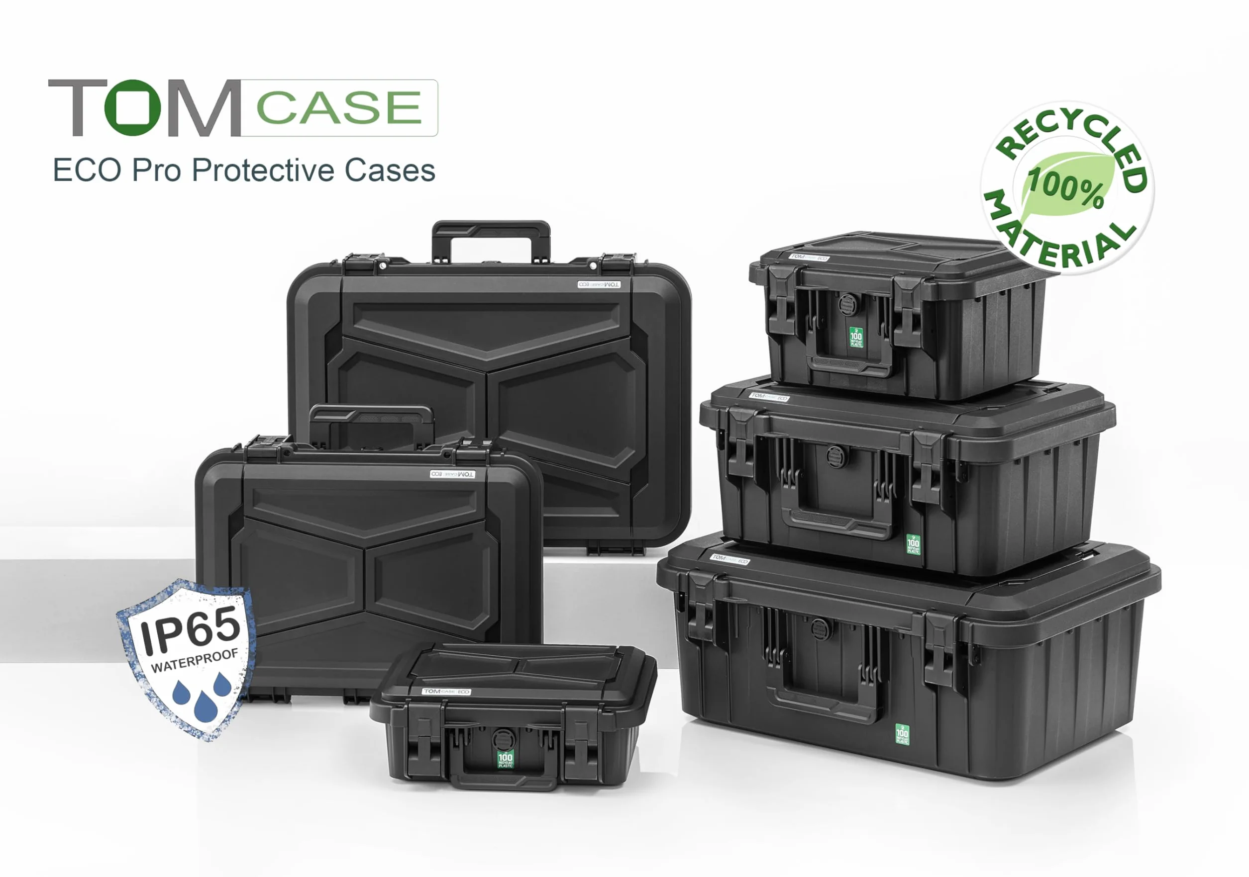 TomCase Walizka do Macbooka, wytrzymała i wodoszczelna walizka ochronna ECO (IP65) na laptopa/notebooka, czarny, 14", Case