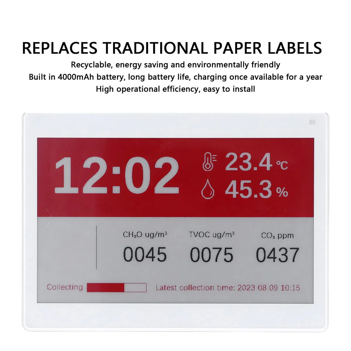 7,5-calowy Wyświetlacz E-Papier E-Ink, Edytowalna Aplikacja Sterująca Bluetooth 3-kolorowy Ekran Papierowy z Elektronicznym Atramentem, Tekst Pomocniczy, Obrazy, Kody QR i Kod