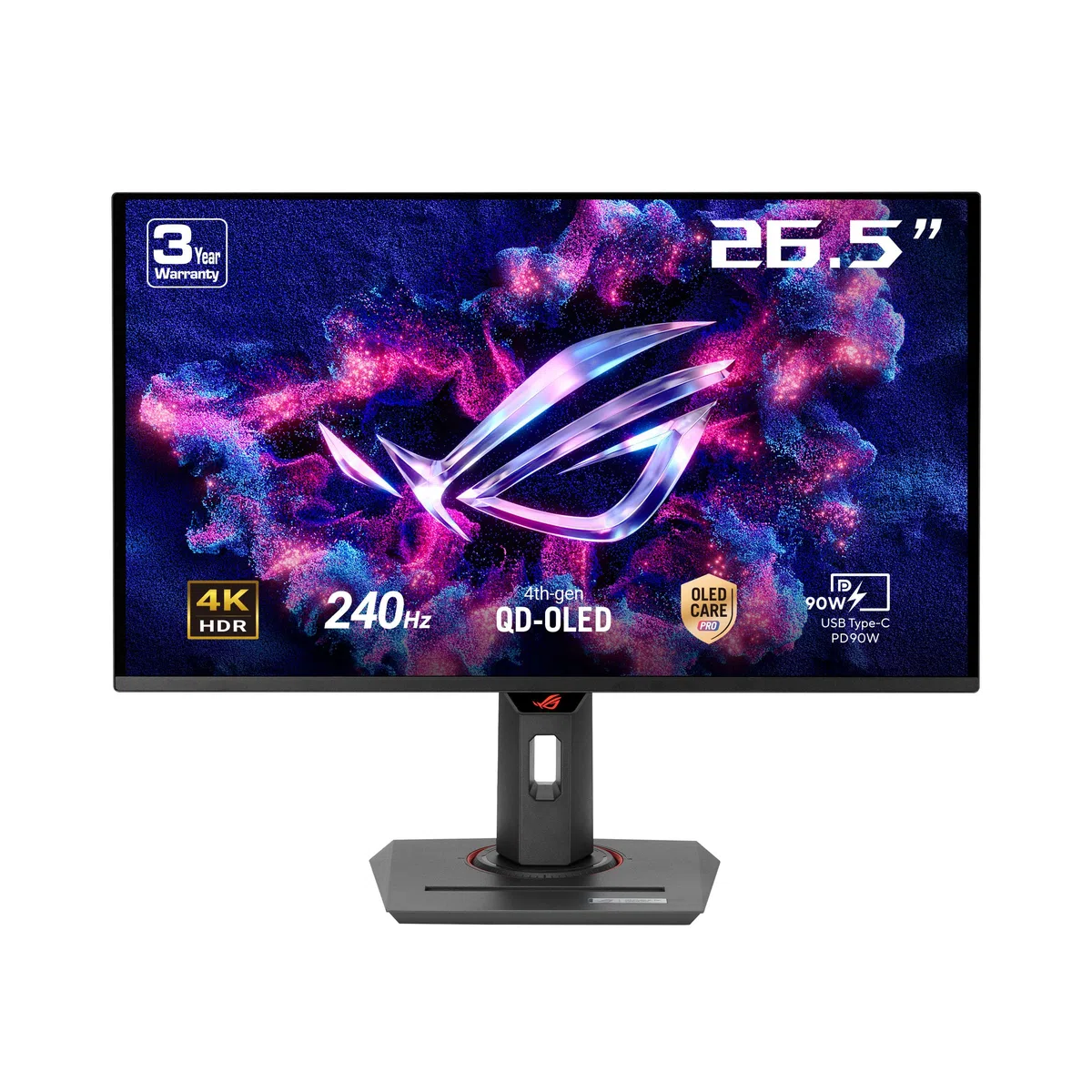 ASUS ROG Strix XG27UCDMG: 27" 4K QD-OLED 240 Hz, 0,03 ms, G-Sync, HDR 400 True Black, 99% DCI-P3, OLED Care Pro, Neo Sensor.