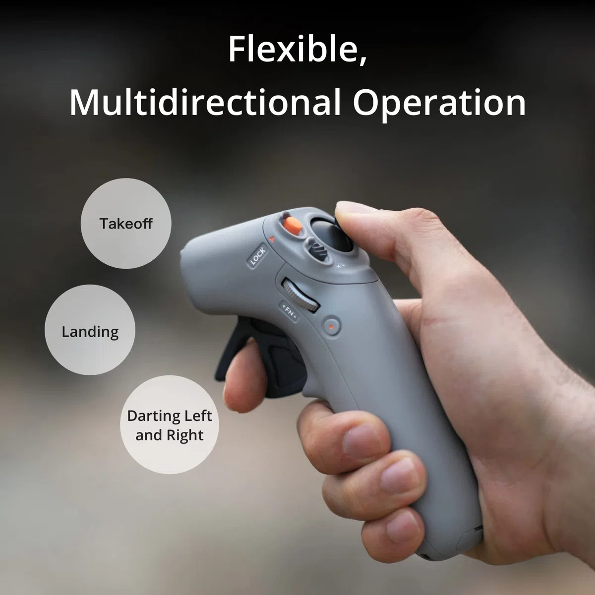 DJI RC Motion 2 – wciągający inteligentny kontroler, wielokierunkowa obsługa, wielofunkcyjne i intuicyjne akcesorium do drona do FPV