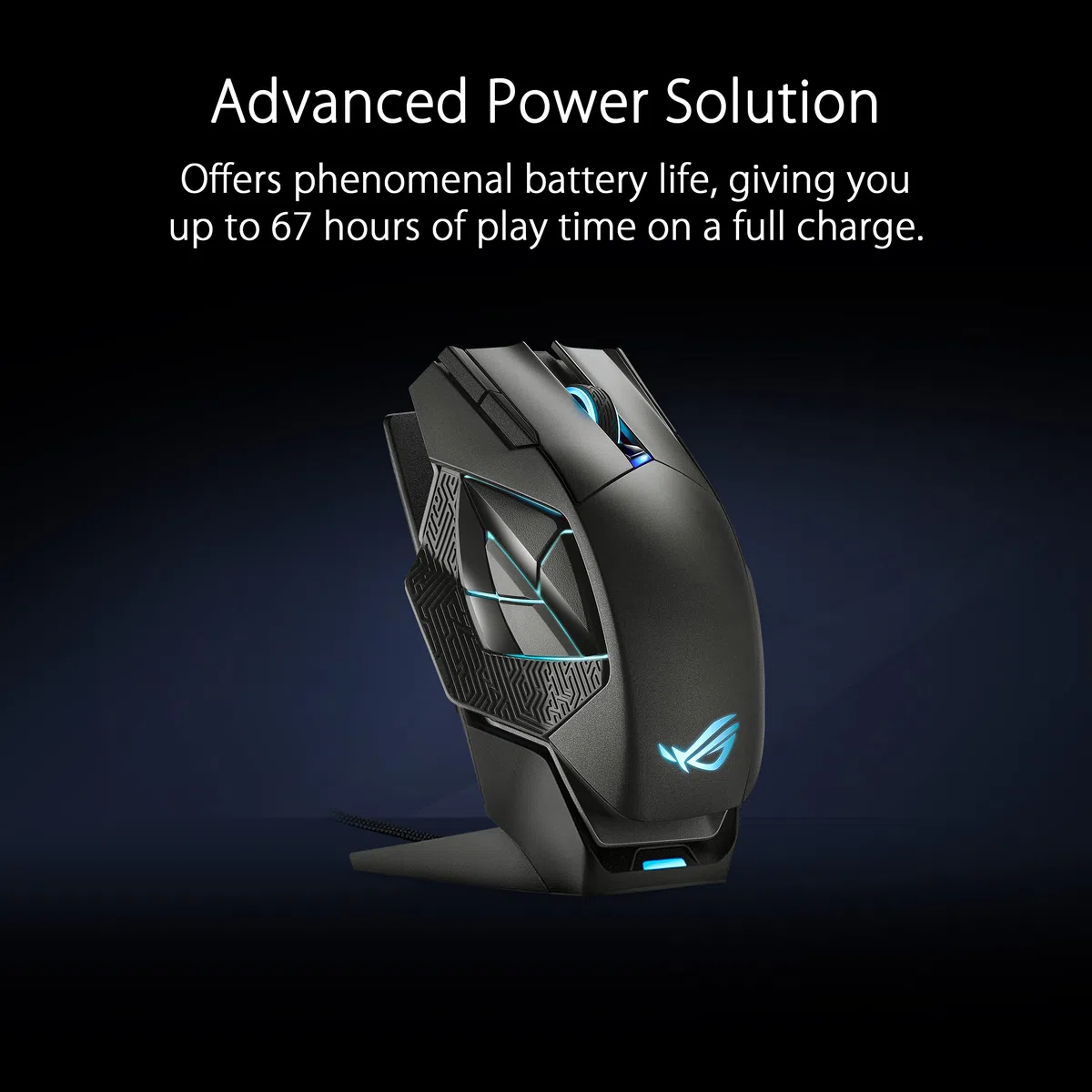 ASUS ROG Spatha X Bezprzewodowa mysz do gier (magnetyczny stojak do ładowania, 12 programowalnych przycisków, 19 000 DPI, gniazda przełącznika Hot Swap, mikroprzełączniki ROG, oświetlenie ROG Paracord