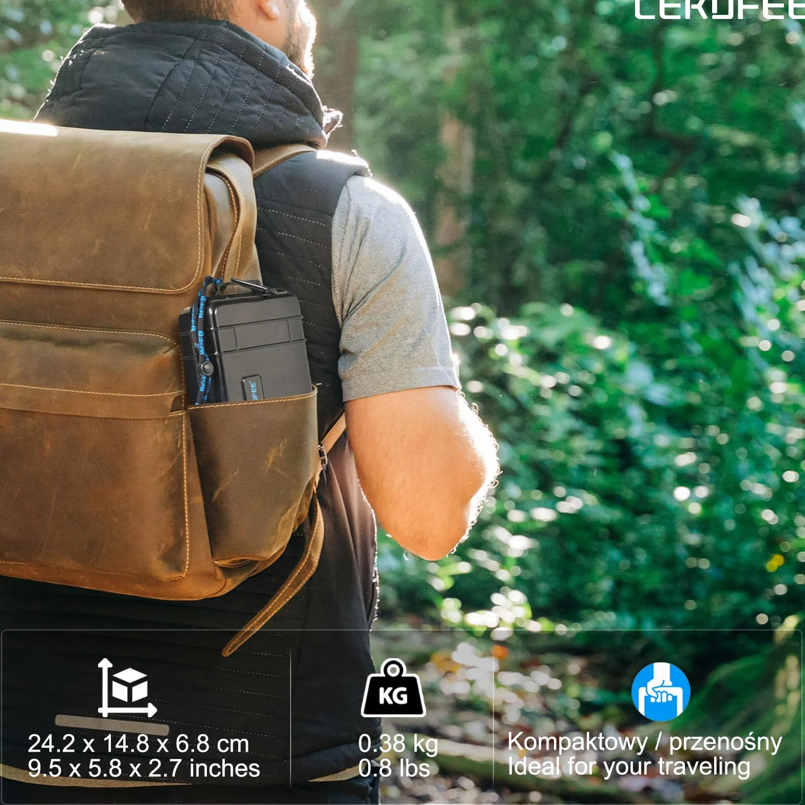 Lekufee podróżna wodoodporna obudowa na kamerę akcji/vlogową Insta360 GO 3S/GO 3 i akcesoria (tylko etui)