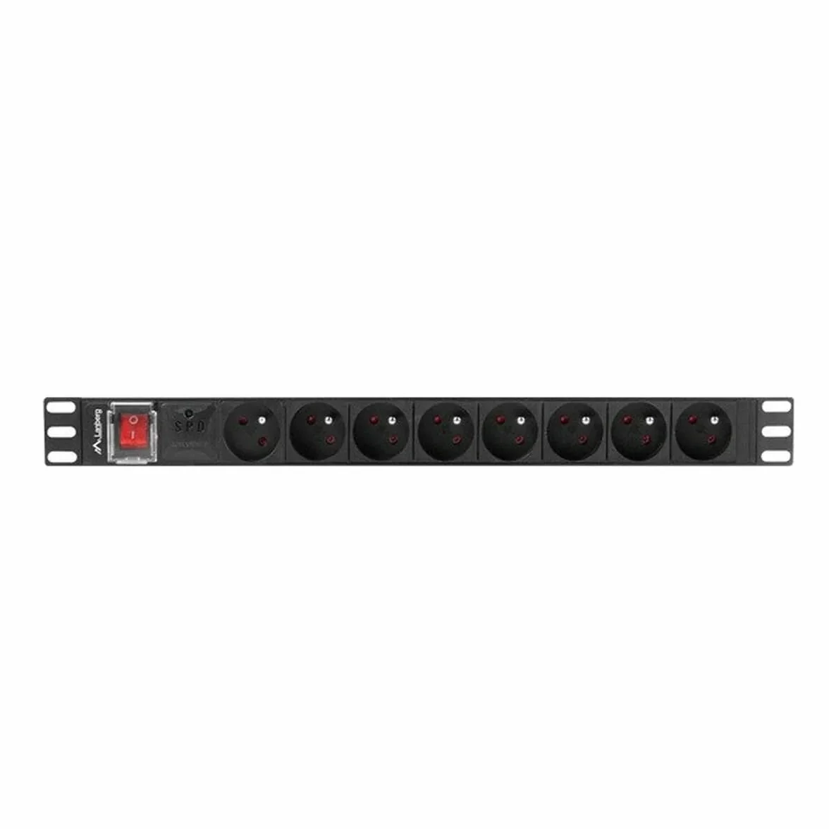 REGLETA LANBERG RACK PDU 19" (1U, 16A, 6X 230V PL, 2M, NEGRO) PDU-06E-0200-BK