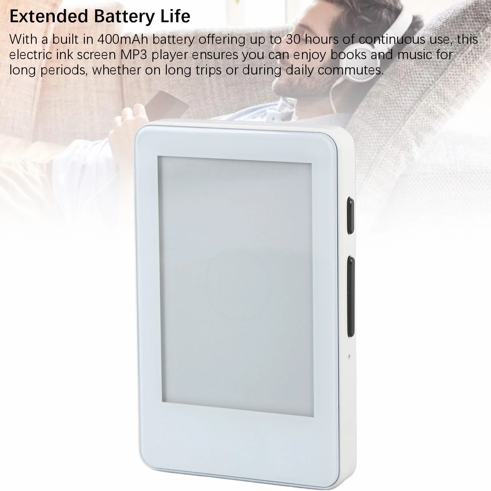 & Ebook Reader, Portable Ereader z 2,7 -calowym Ekranem Atramentowym, Glarefree & Eye Friendly Cyfrowy Tablet Epaper