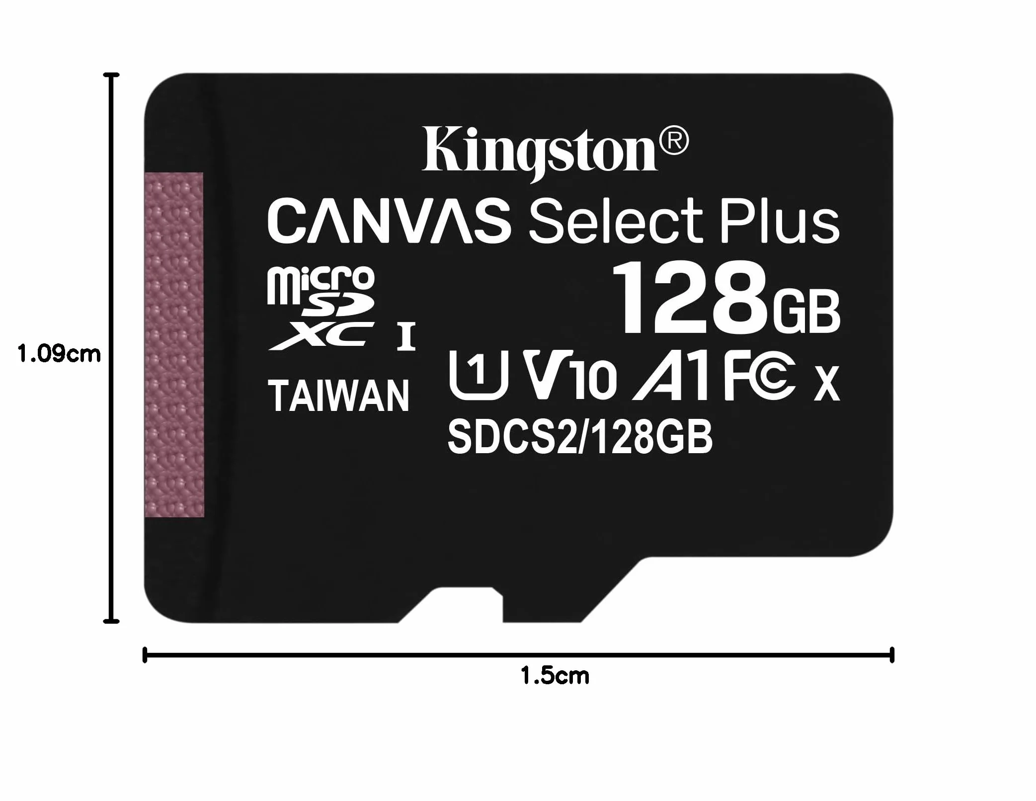 Kingston Canvas Select Plus SDCS2/128GBSP Karta Pamięci MicroSD, 128GB, Czarny