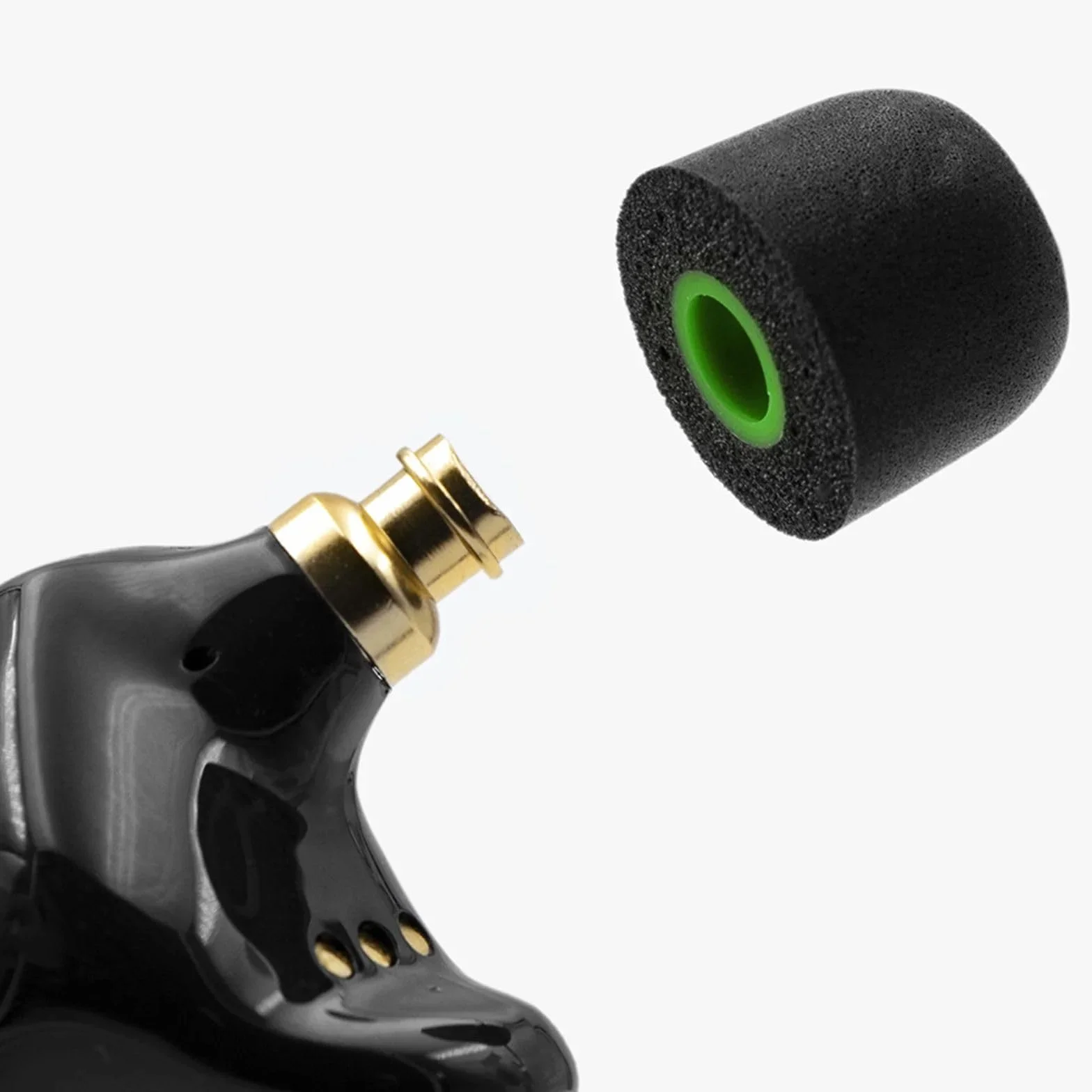 Linsoul Tripowin TP45 spiralny rowek z pianki pamięciowej, 2 pary zatyczek do uszu do monitora do uszu, odpowiednie do dyszy słuchawek 4,5 mm - 6,5 mm (L)
