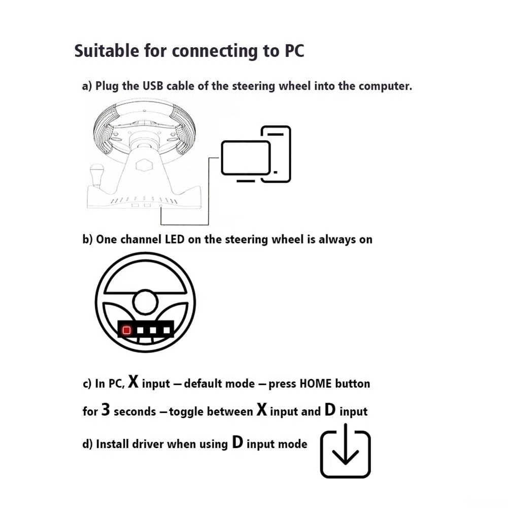 RiseNova ABS USB kierownica samochodowa z pedałami wibracje kompatybilna z przełącznikiem do Xbox na PS4 do gier komputerowych PS3 (3 w 1)