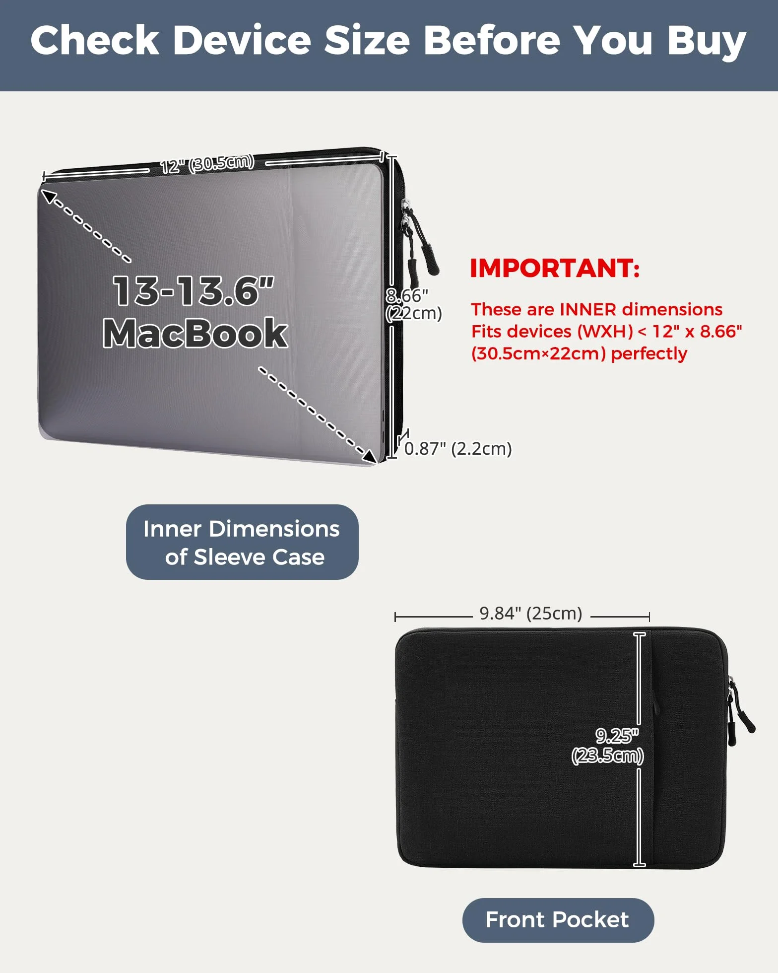ProCase Pokrowiec na laptopa 33.0 cm do MacBook Neo/Air/Pro 33.0-34.5 cm z A18/M5/M4/M3/M2/M1 Chip 2026-2016, obudowa komputerowa kompatybilna również z 33.0 cm HP Dell, ASUS, Lenovo, Acer Chromebook