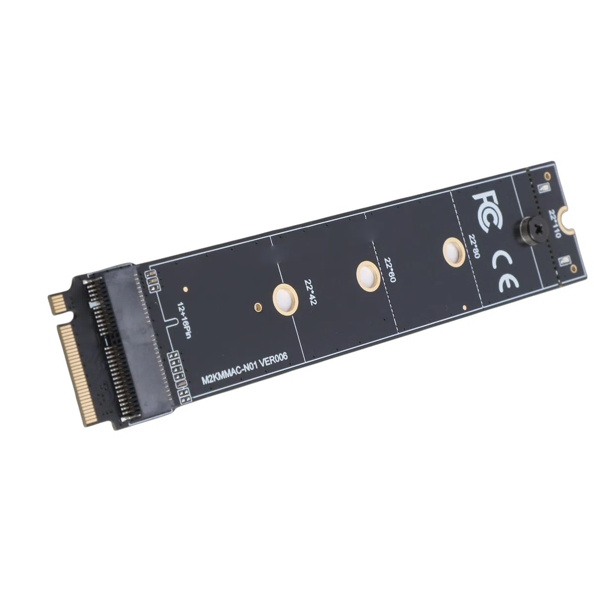 12 16-pinowa Karta Adaptera SSD na M.2 KEY M 12+16-pinowy Konwerter SSD na .2 KEY +-pinowy Adapter NVMe Zamienny do Laptopa z Systemem OS X 2013-2017
