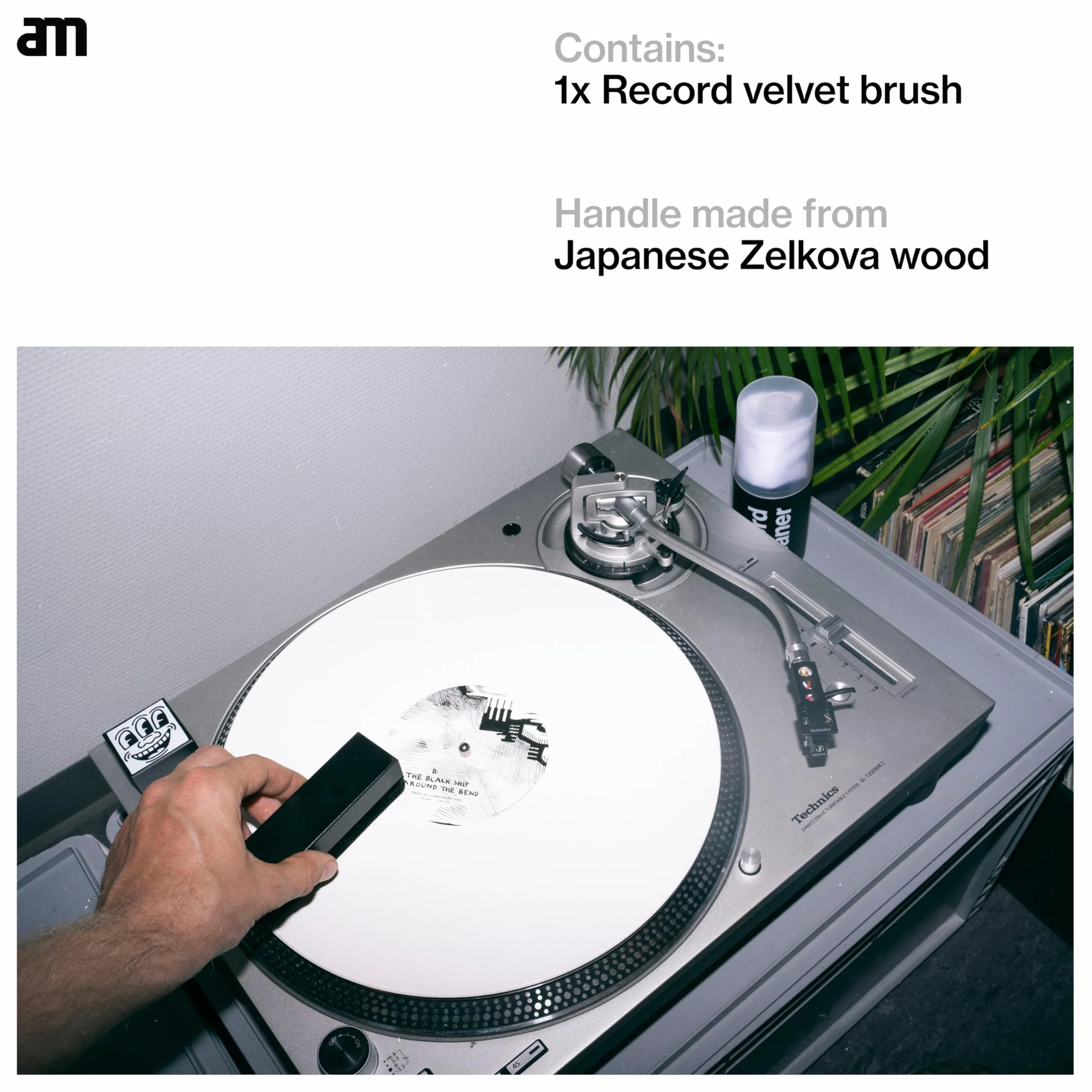 AM Clean Sound Aksamitna szczotka do nagrywania winylu