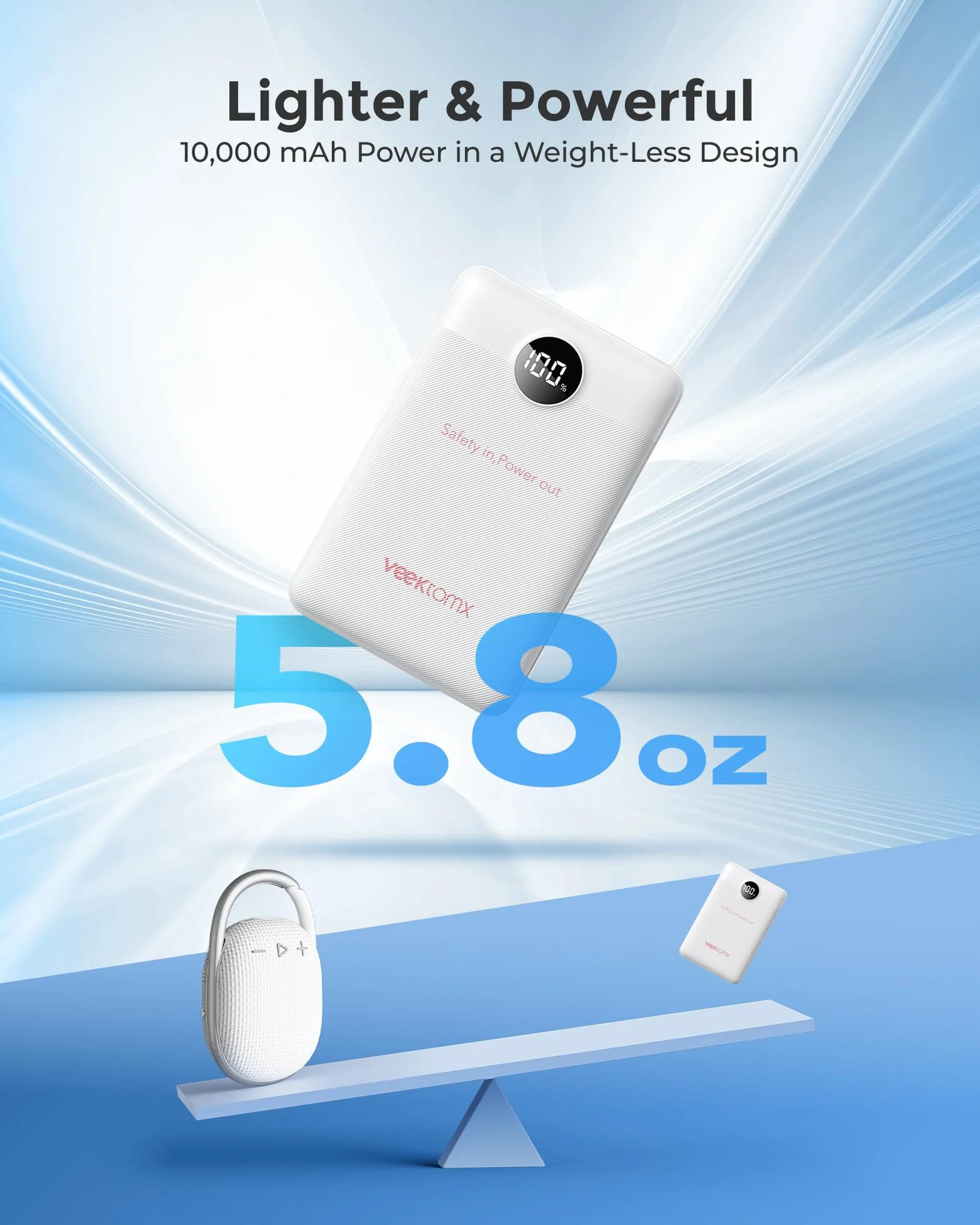 VEEKTOMX Mini Power Bank 10000mAh Mały Power Bank 22.5W Quick Charge, PD 3.0 Szybkie Ładowanie Zewnętrzne Bateria, Podwójne Wyjście Ultra Kompaktowa Ładowarka Kompatybilna iPhone 14/Sumsang s22/Xiaomi
