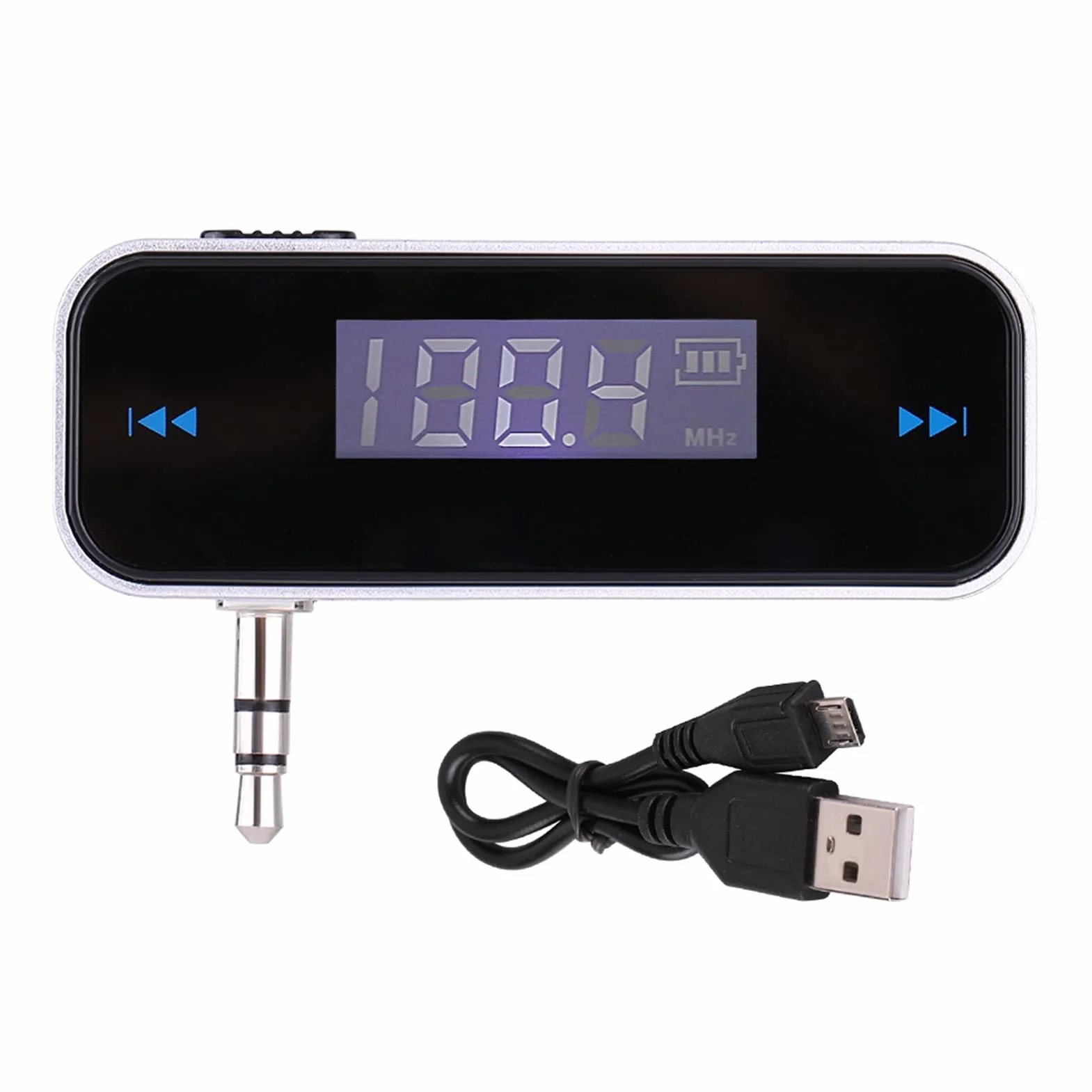 Zestaw samochodowy z nadajnikiem FM i adapterem audio, bezprzewodowy nadajnik radia samochodowego, wbudowany port AUX 3,5 mm do smartfonów samochodowych 6s 5 SE, odtwarzaczy MP3 MP4