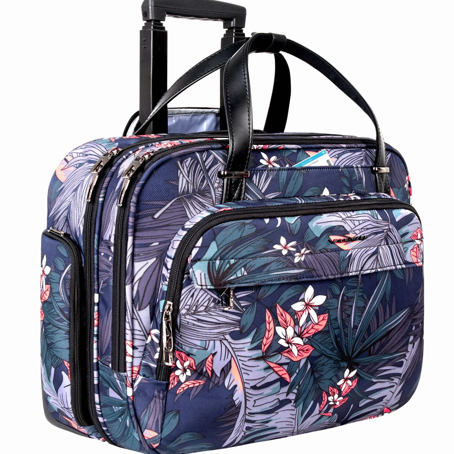 VANKEAN Walcowane etui na laptopa dla kobiet, premium walcowana torba podróżna, pasuje do 38 cm (15,6 cala) na laptopa teczka do przenoszenia, wodoodporna na noc, walcowanie torby komputerowe z