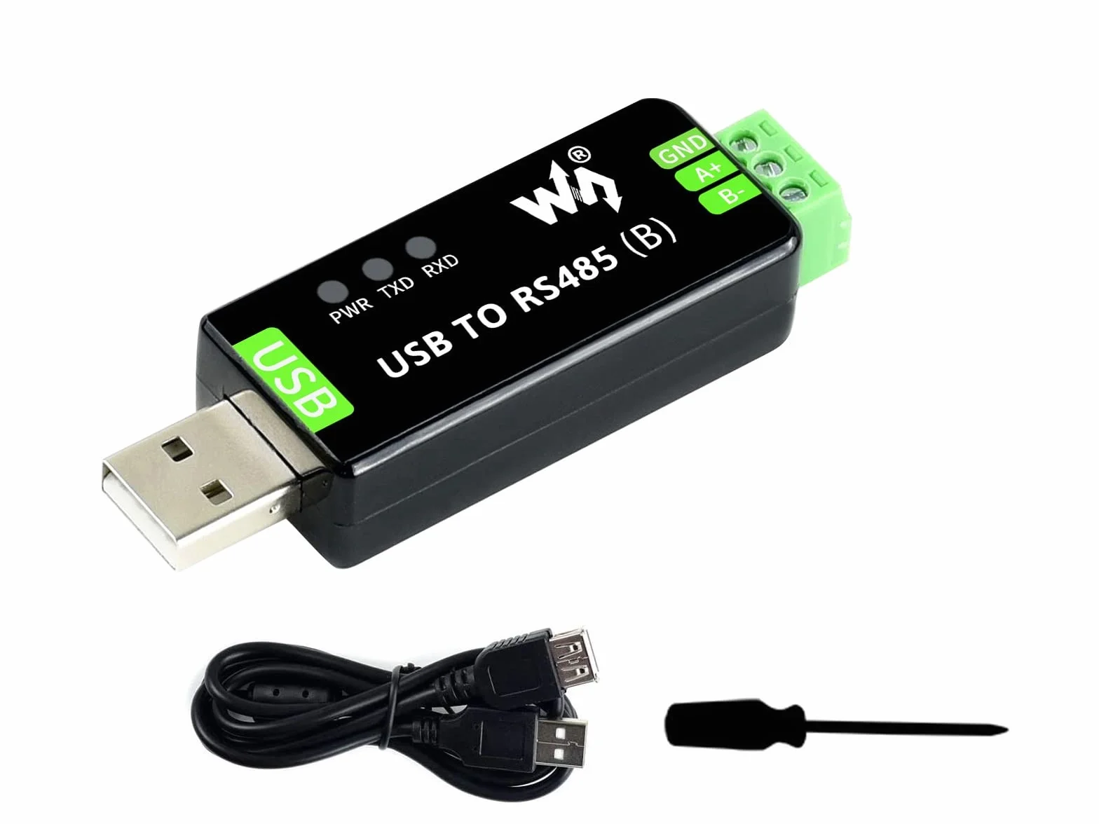 Przemysłowy konwerter USB do RS485 z oryginalnym CH343G i SP485EEN 300 bps ~ 3 Mbps Baudrate Built-In Lightningproof Tube,Resettable Fuse, ESD i TVS Protection Circuits