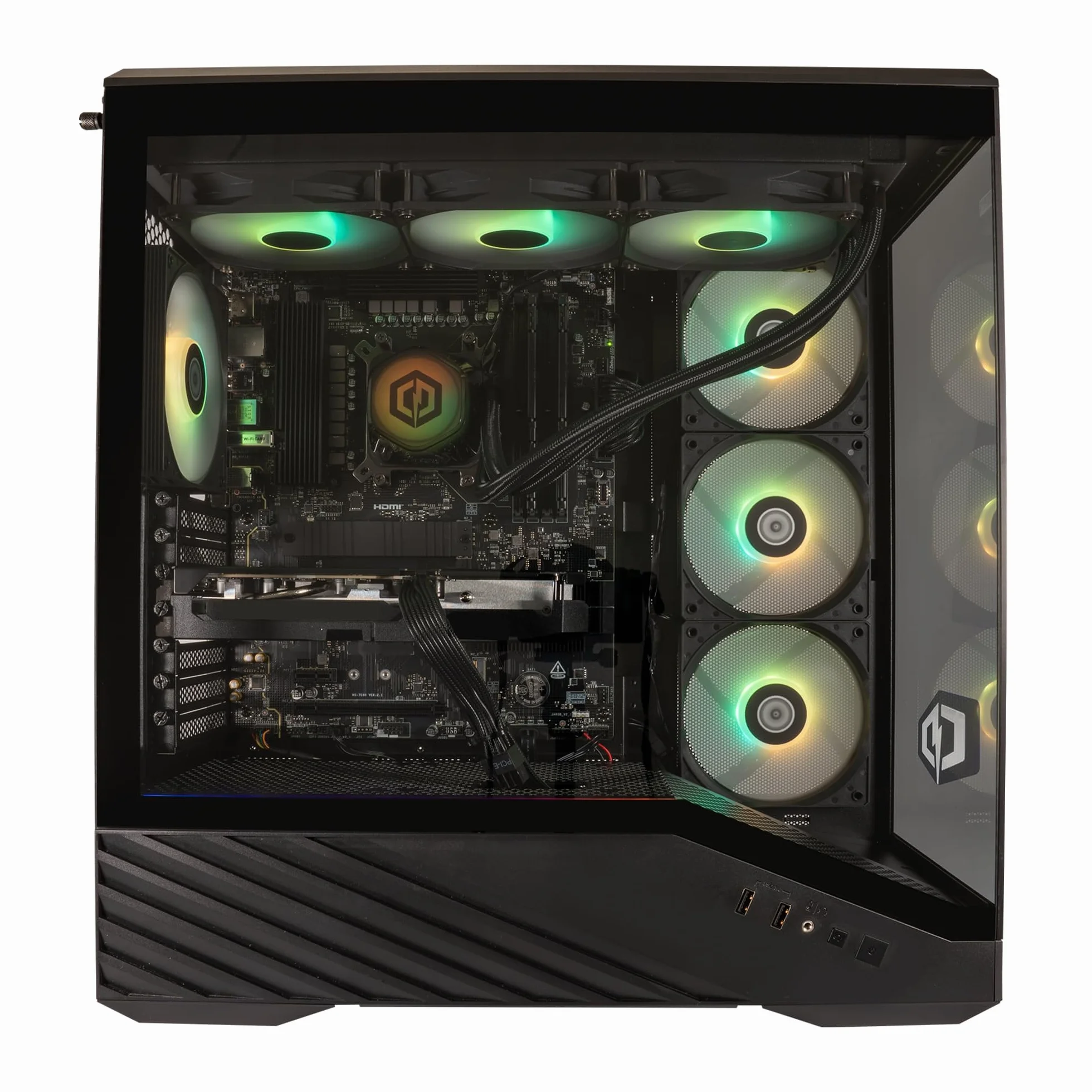 CyberPowerPC Luxe Gaming PC - Intel Core i7 12700KF, Nvidia RTX 5080, 32GB RAM, 1TB NVMe SSD, 850W PSU, Windows 11, Liquid Cooling, V100R