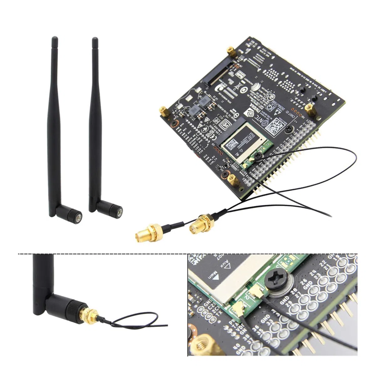 4 sztuki 868 MHz LoRa antena 5dBi SMA wtyczka 195 mm + IPEX na gniazdo SMA kabel do Meshtastic ESP32 LoRa 32 V3 HTCC-AB02S LoRa32u4II