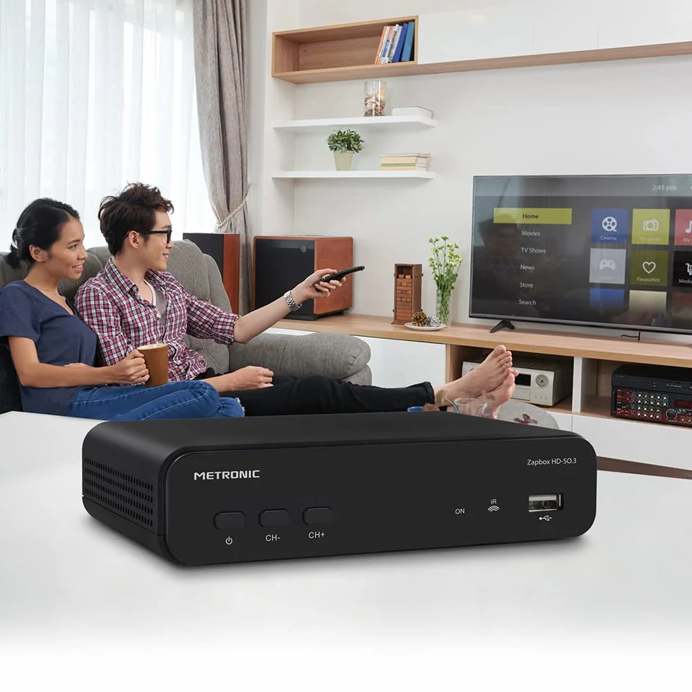 Metronic Zapbox HD-SO.3 Odbiornik HD TDT-T2, dekoder z PVR, USB, HDMI, SCART, czarny