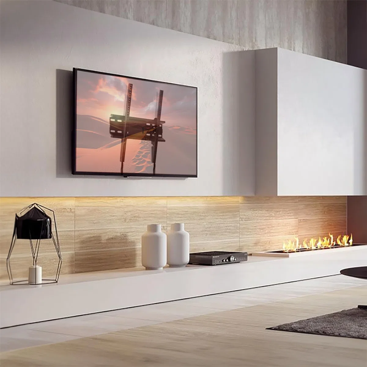 Maclean MC-748A uchwyt ścienny do telewizorów uniwersalny do monitorów 32-70" OLED/QLED/LCD/LED/plazmowych/telewizorów maksymalne obciążenie do 45 kg VESA od 100 x 100 do 400 x 400 mm