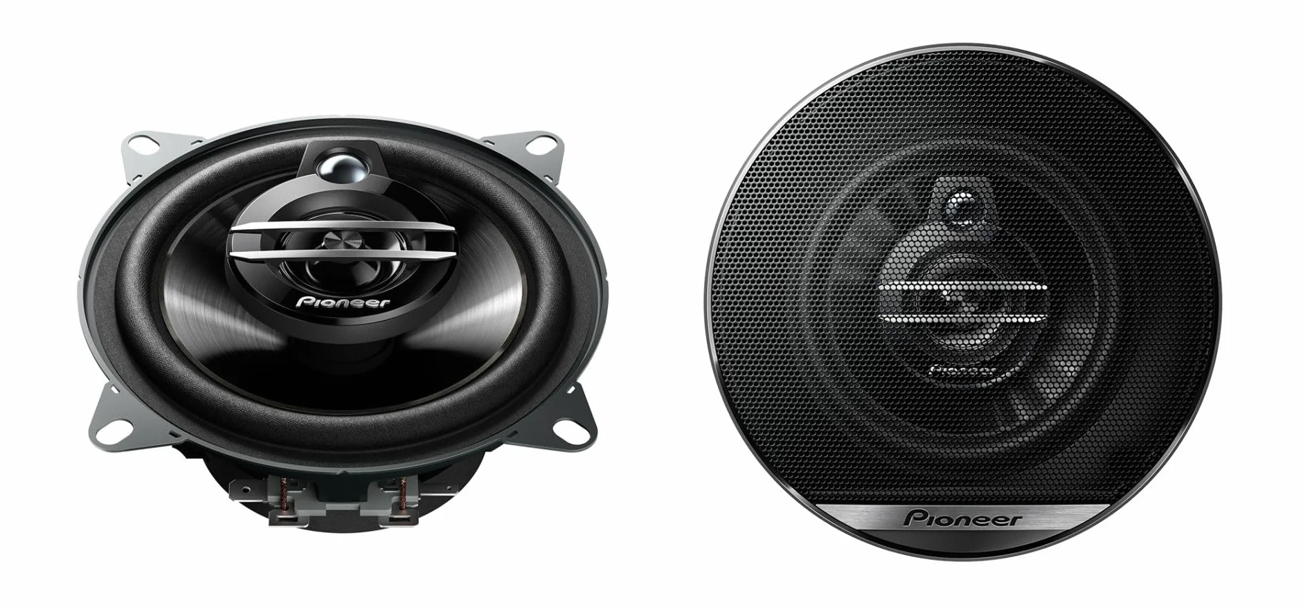 Pioneer TS-G1030F 3-drożny głośnik współosiowy do samochodów (210 W), 10 cm, mocny dźwięk, membrana IMPP zapewnia optymalny bas, moc znamionowa 30 W, głębokość zabudowy 43 mm, czarny, 2 głośniki
