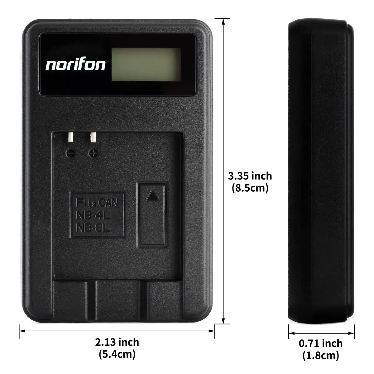Norifon NB-4L LCD USB Ładowarka do Canon PowerShot SD750 SD780 IS | Kompatybilny z Canon PowerShot SD1000, SD1100 IS SD1400 IS A2200 A3100 IS, IXY Digital 60, IXUS 220 HS Aparat