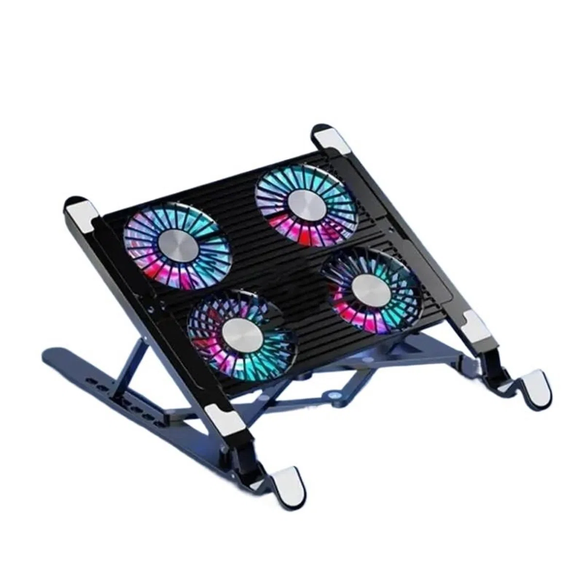 Laptop Cooler Podkładka chłodząca pod laptopa Podstawa Składana podkładka chłodząca do laptopa z 2/4 wentylatorami Przenośny regulowany stojak chłodzący do notebooka Uniwersalny(With 4 fans)