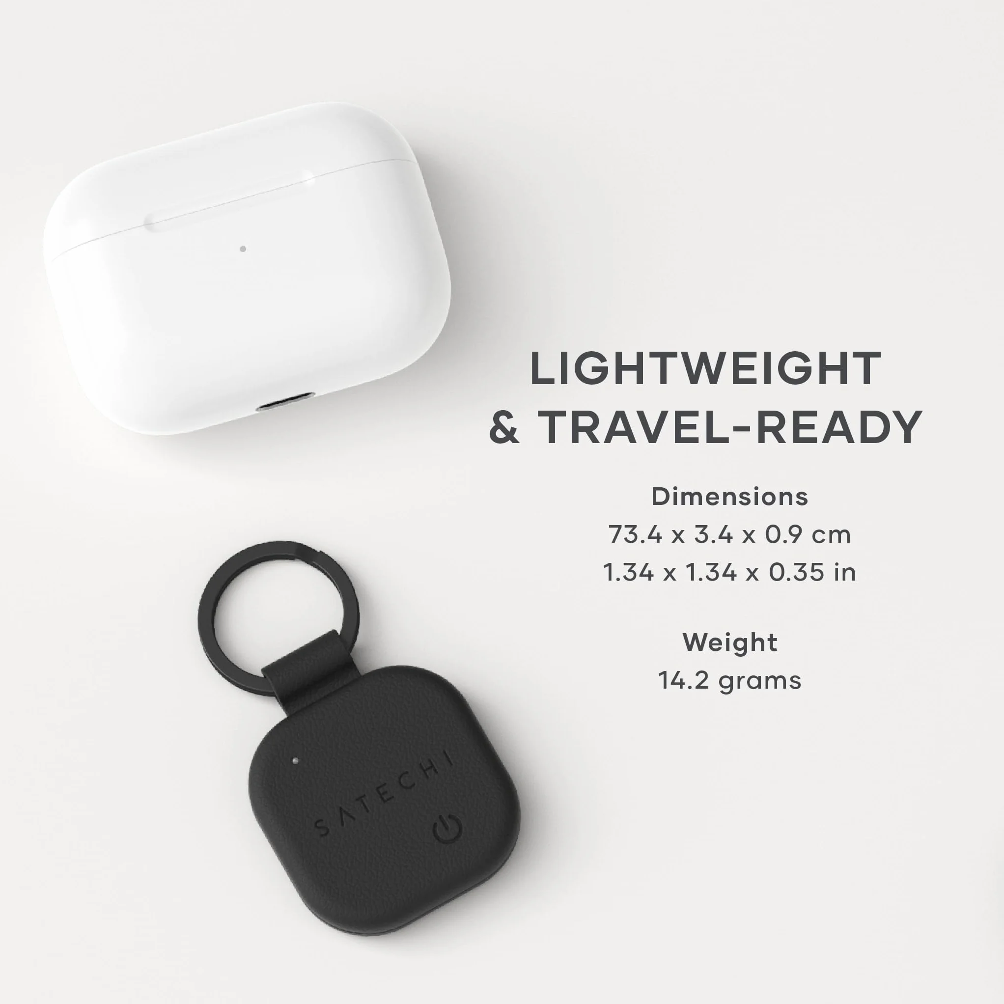 SATECHI FindAll Lokalizator Kluczy Z Funkcją Apple Find My, Ładowaniem Bezprzewodowym, Głośnym Alertem Dźwiękowym, Lokalizatorem GPS Do Kluczy iPhone 17 16 15, iPad, Mac I Innych – Czarny
