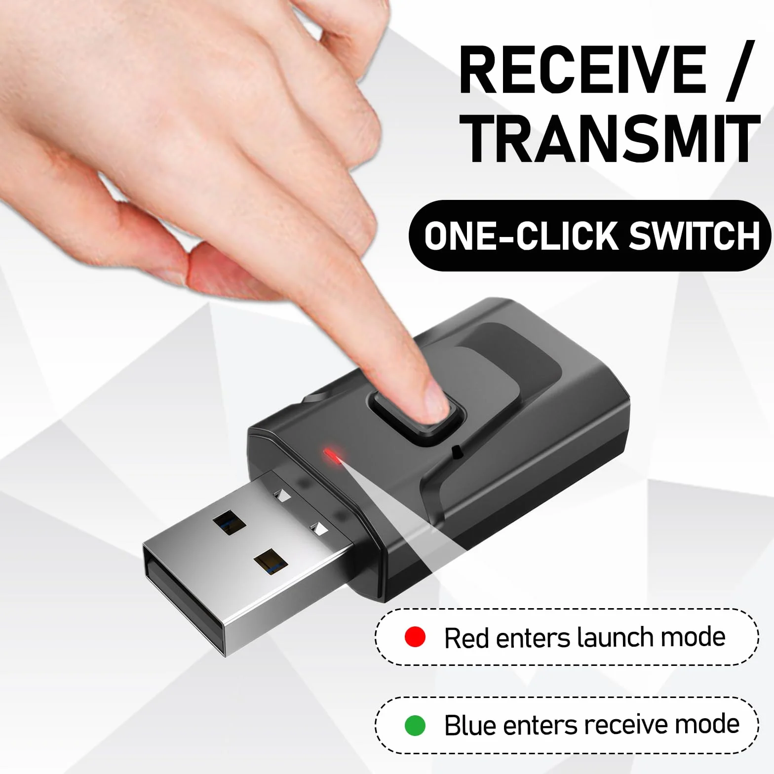 USB Bluetooth Audio Nadajnik 2 w 1 Adapter Transmiter Jack 3.5 do Telewizora PC Samochodu Głośników