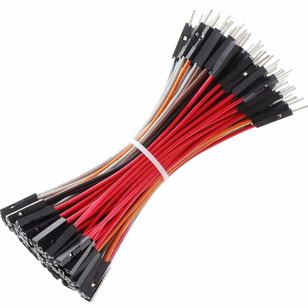 Breadboard Jumper Wires 20AWG, Bestlus Exsiv Breadboard Jumper Wires 100 mm kabel mostki wtykowe 10 cm M/F, 10 kolorów, opakowanie 120, Square Head 0,1'' (4'', M/F)