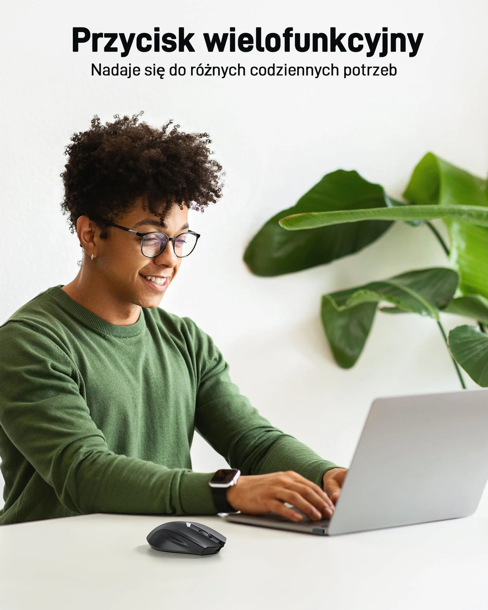 acer Bezprzewodowa mysz do laptopa, bezprzewodowa mysz komputerowa 2,4 GHz z odbiornikiem USB, 3 regulowane DPI, 6 przycisków, ergonomiczna mysz USB zgodna z MacBookiem Pro/Air, Chromebookiem itp.