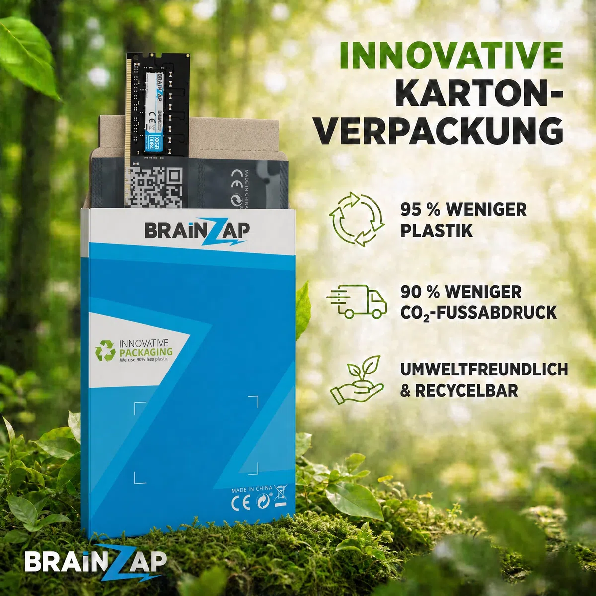 BRAINZAP 16 GB DDR4 RAM DIMM PC4-2133P-UAB-10 2Rx8 2133 MHz 1,2 V CL15 komputer stacjonarny pamięć bez buforowania