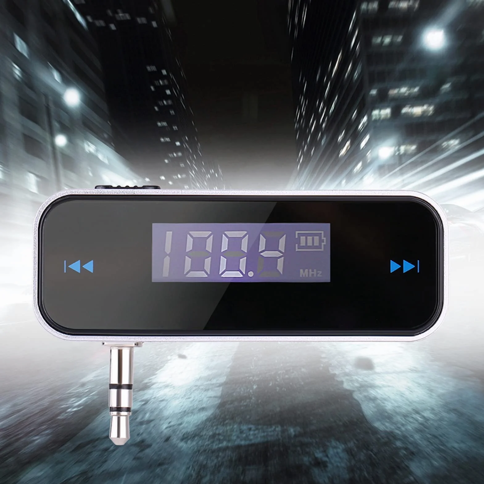 Zestaw samochodowy z nadajnikiem FM i adapterem audio, bezprzewodowy nadajnik radia samochodowego, wbudowany port AUX 3,5 mm do smartfonów samochodowych 6s 5 SE, odtwarzaczy MP3 MP4