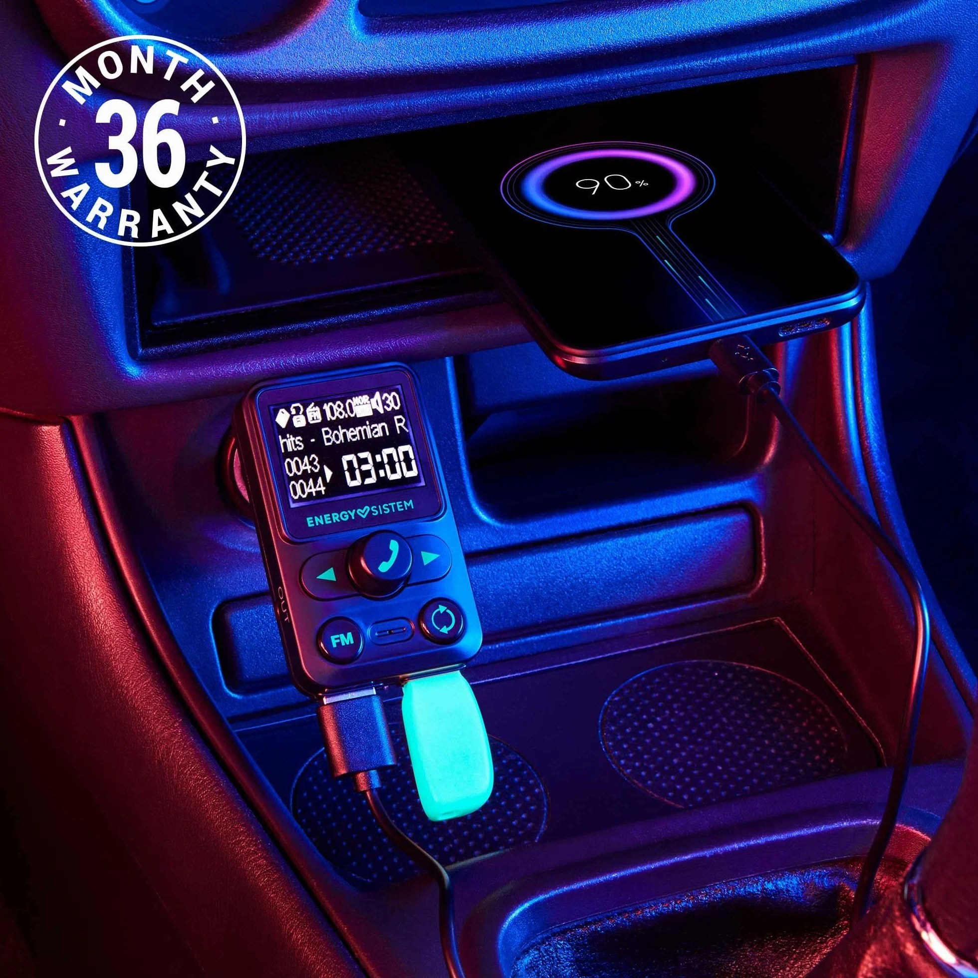 Energy Sistem Samochodowy FM Xtra Transmisor FM Bluetooth