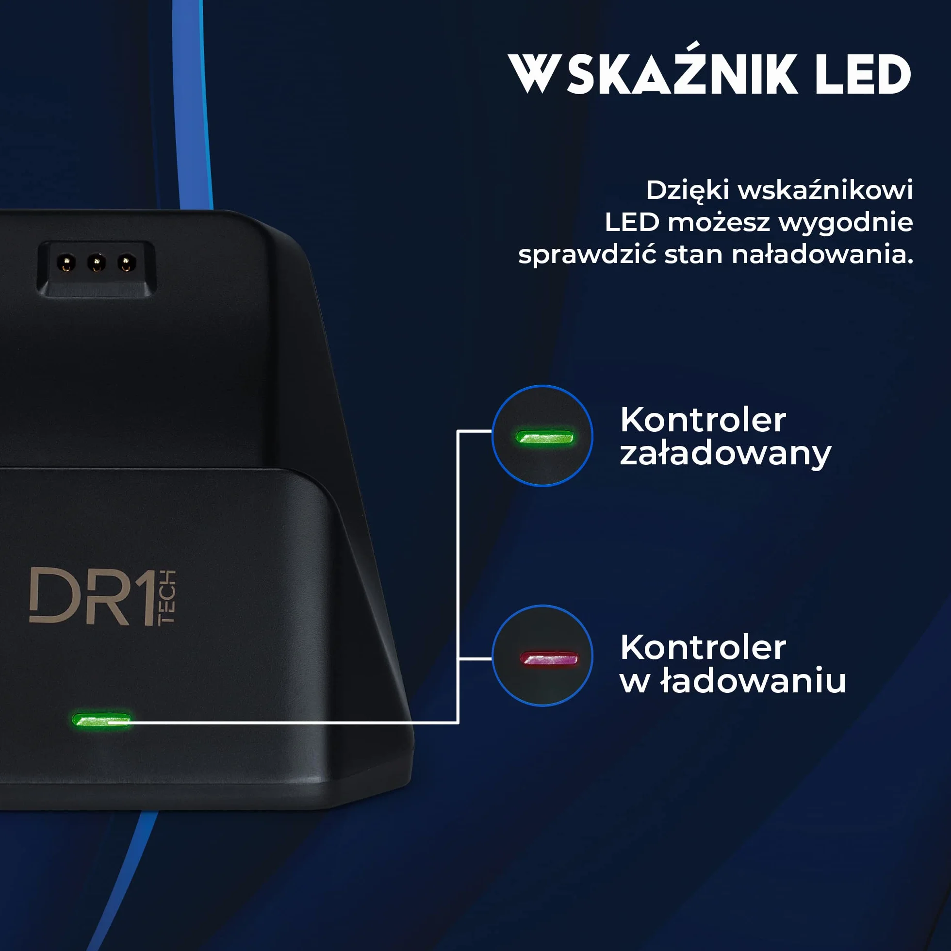 DR1TECH PowerSetX Podstawa Szybkiego Ładowania Bateria Do Kontrolera XBOX One X/S Seris 1200 Mah