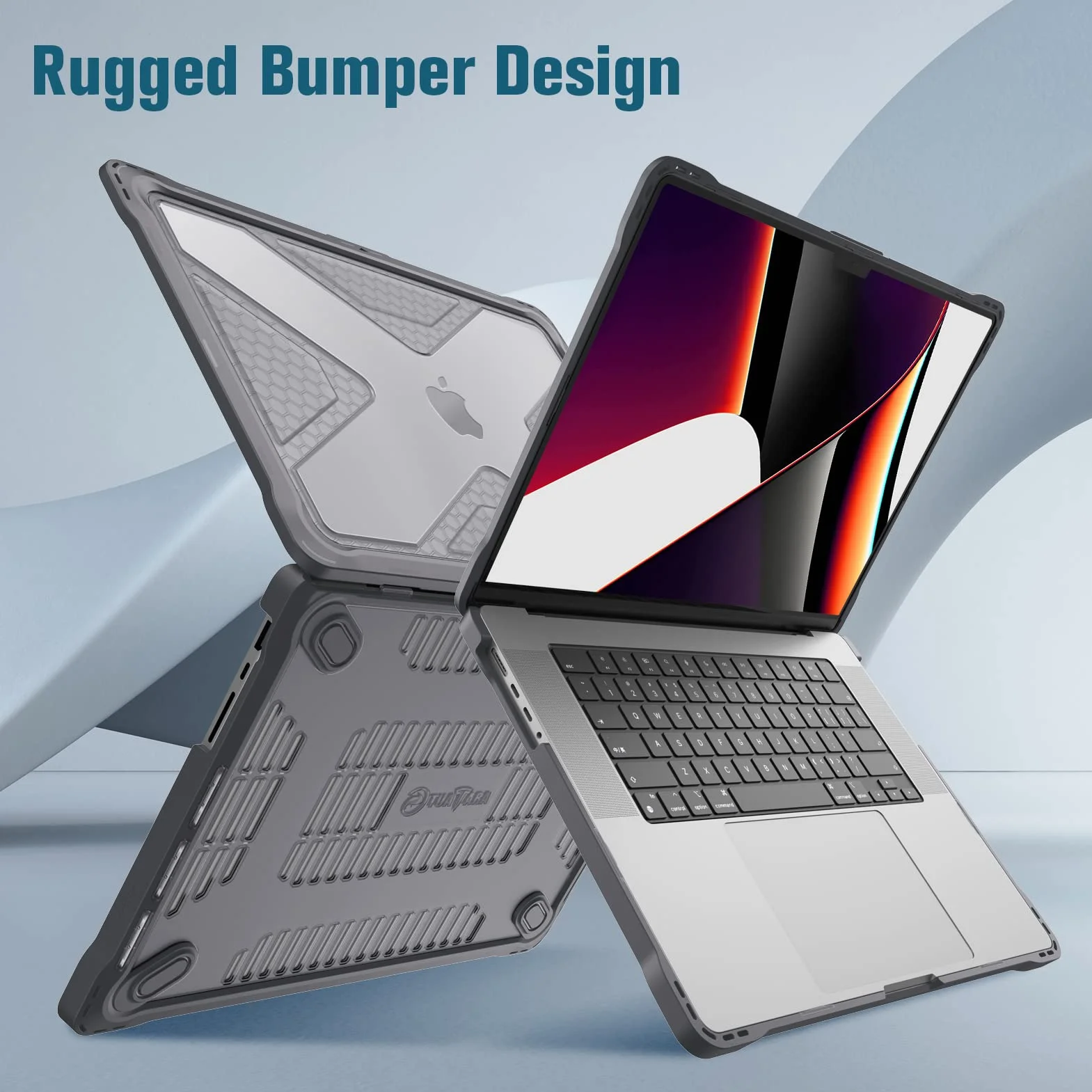 Fintie Etui kompatybilne z MacBook Pro 16" (wydanie 2023-2021), A2991, A2780, A2485, M3, M2, M1 Pro/Max, wytrzymałe etui ochronne z TPU, odporne na uderzenia etui kompatybilne z MacBook Pro 16, szare