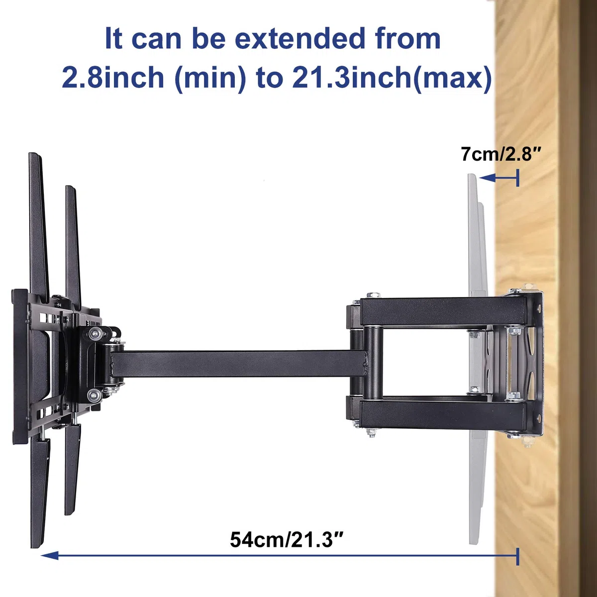 Uchwyt ścienny do telewizora z odchylanym kątem do plazmowego telewizora LED 32" do 65" maks. 45 kg VESA 600 x 400